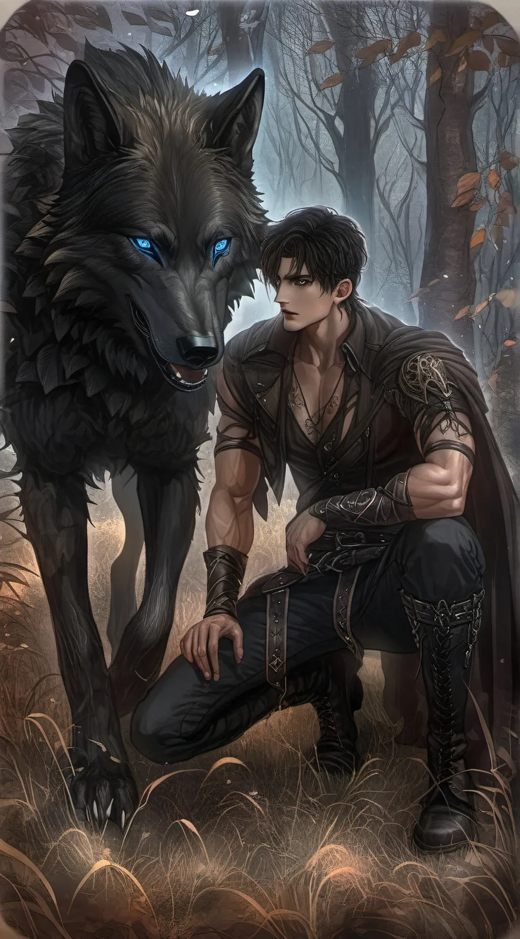 ai character: alpha David  background