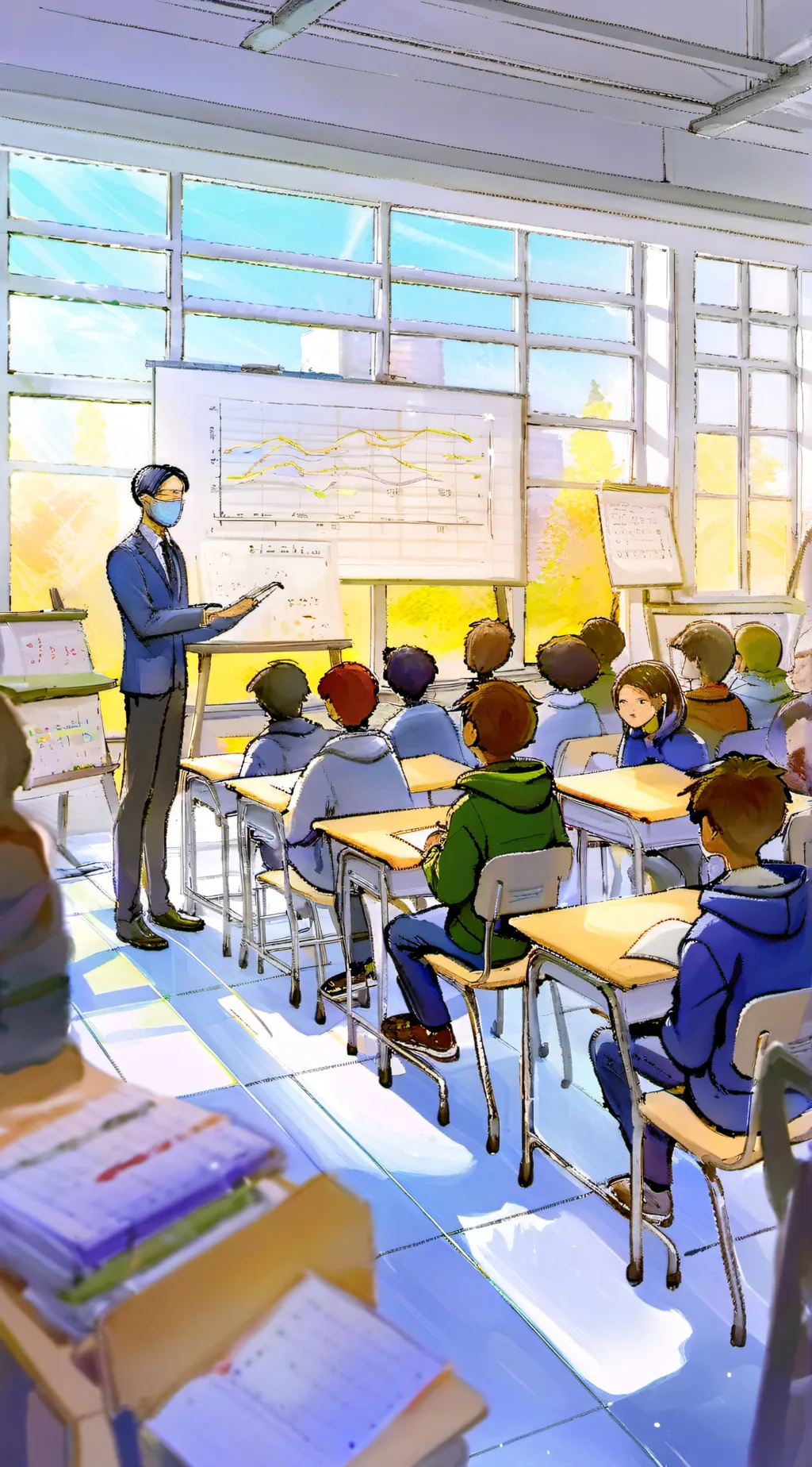 ai character: Zoom class! background