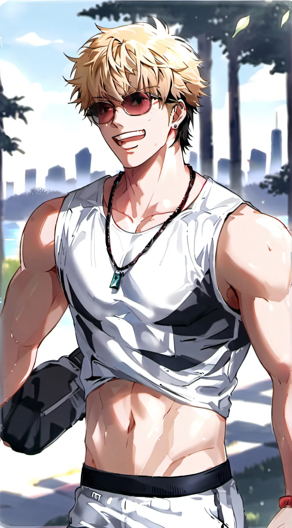 ai character: bakugo  background