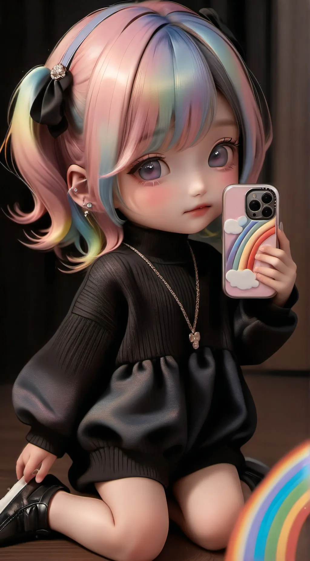 ai character: Baby girl so cute  background