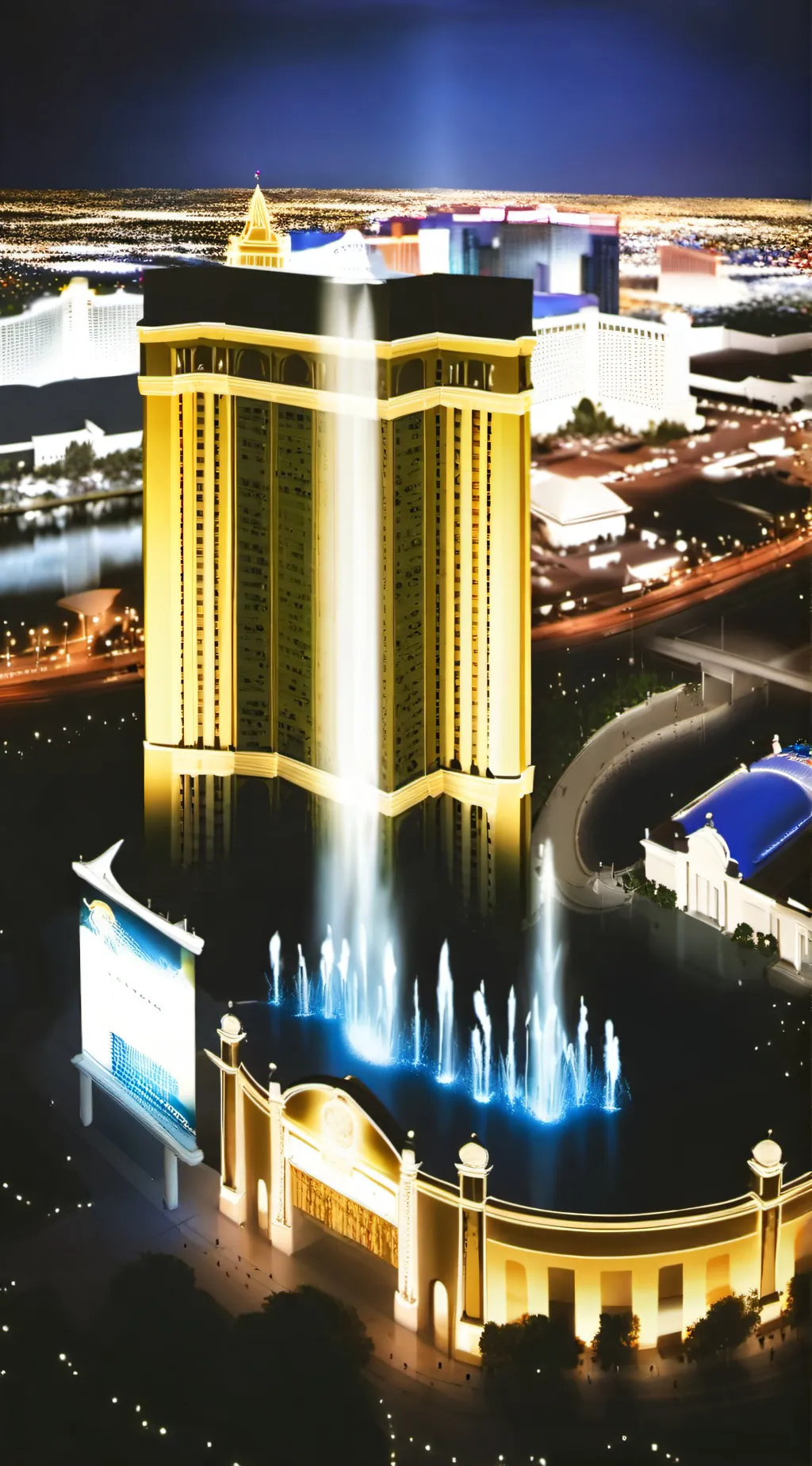 ai character: Las vegas city background