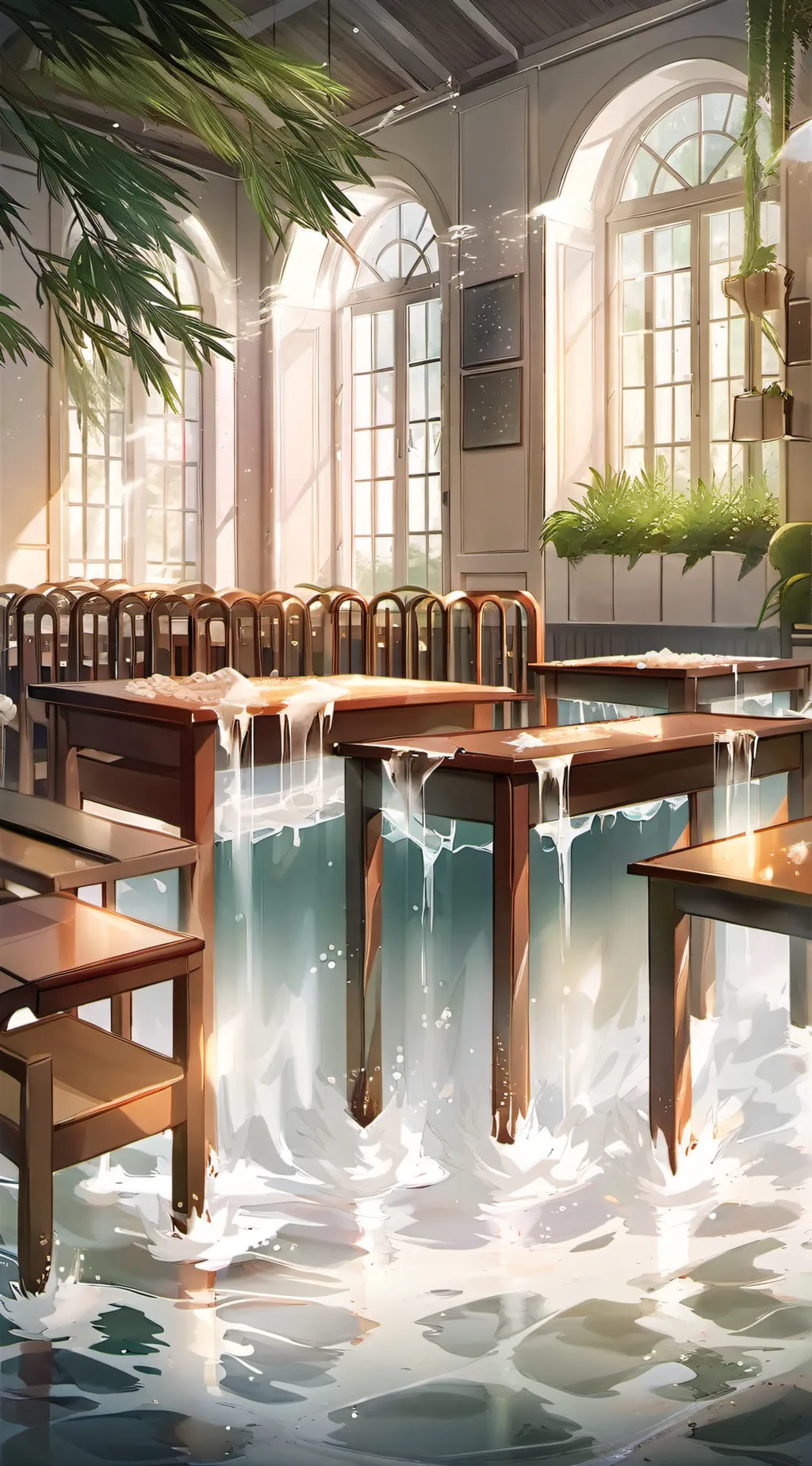 ai character: My Class Flood background