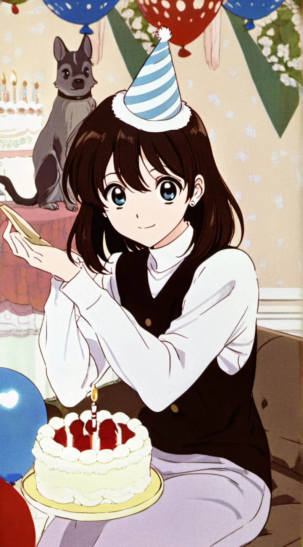 ai character: if it is ur birthd background