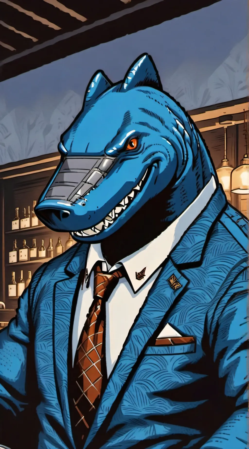 ai character: croc background