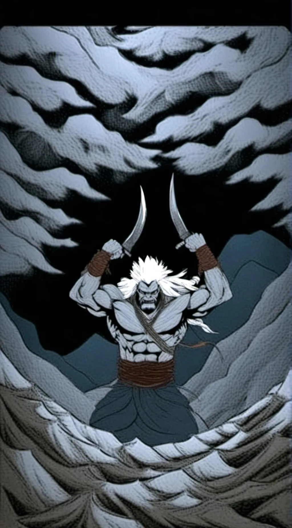 ai character: mahoraga(?) background