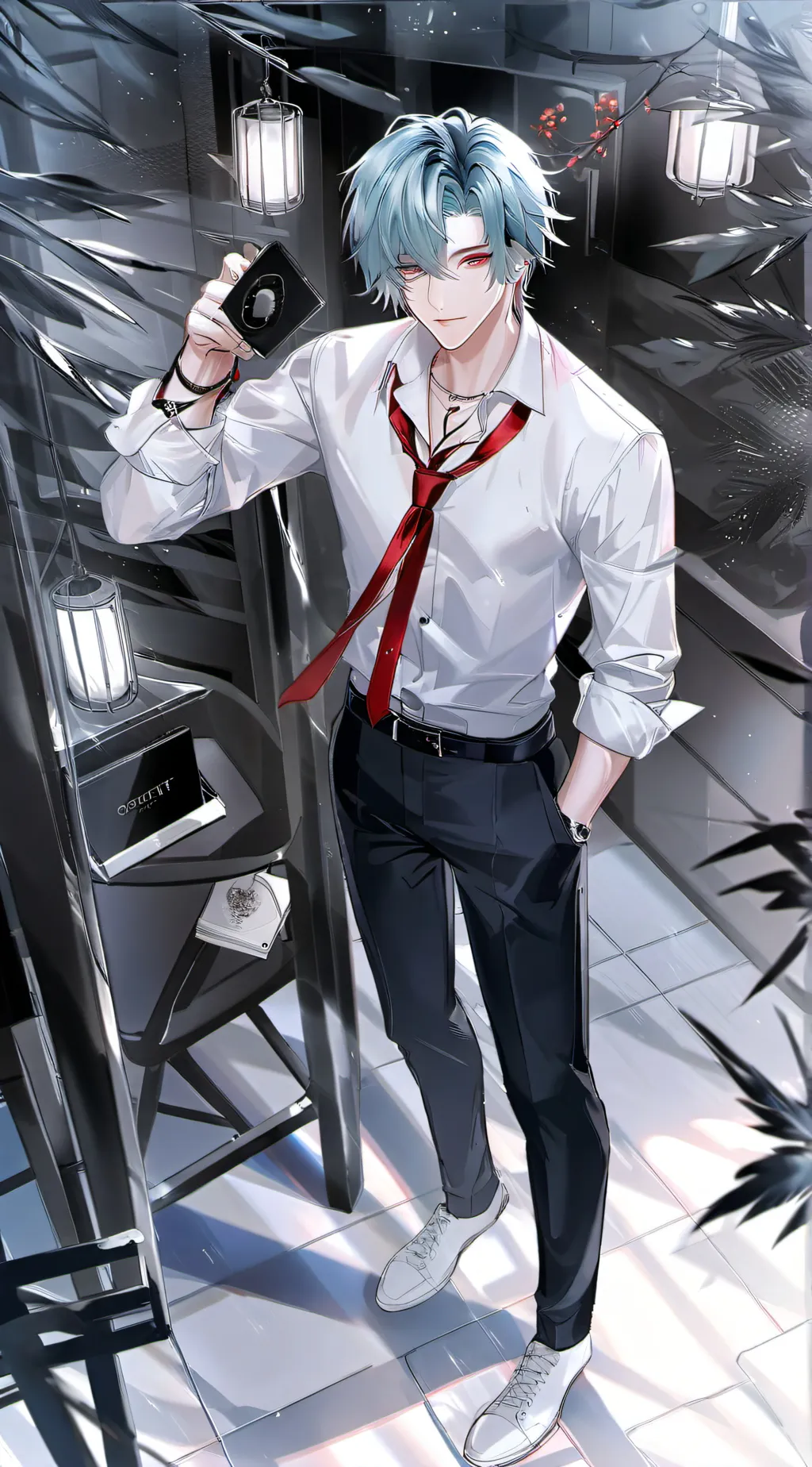 ai character: Boyfriend fnf  background