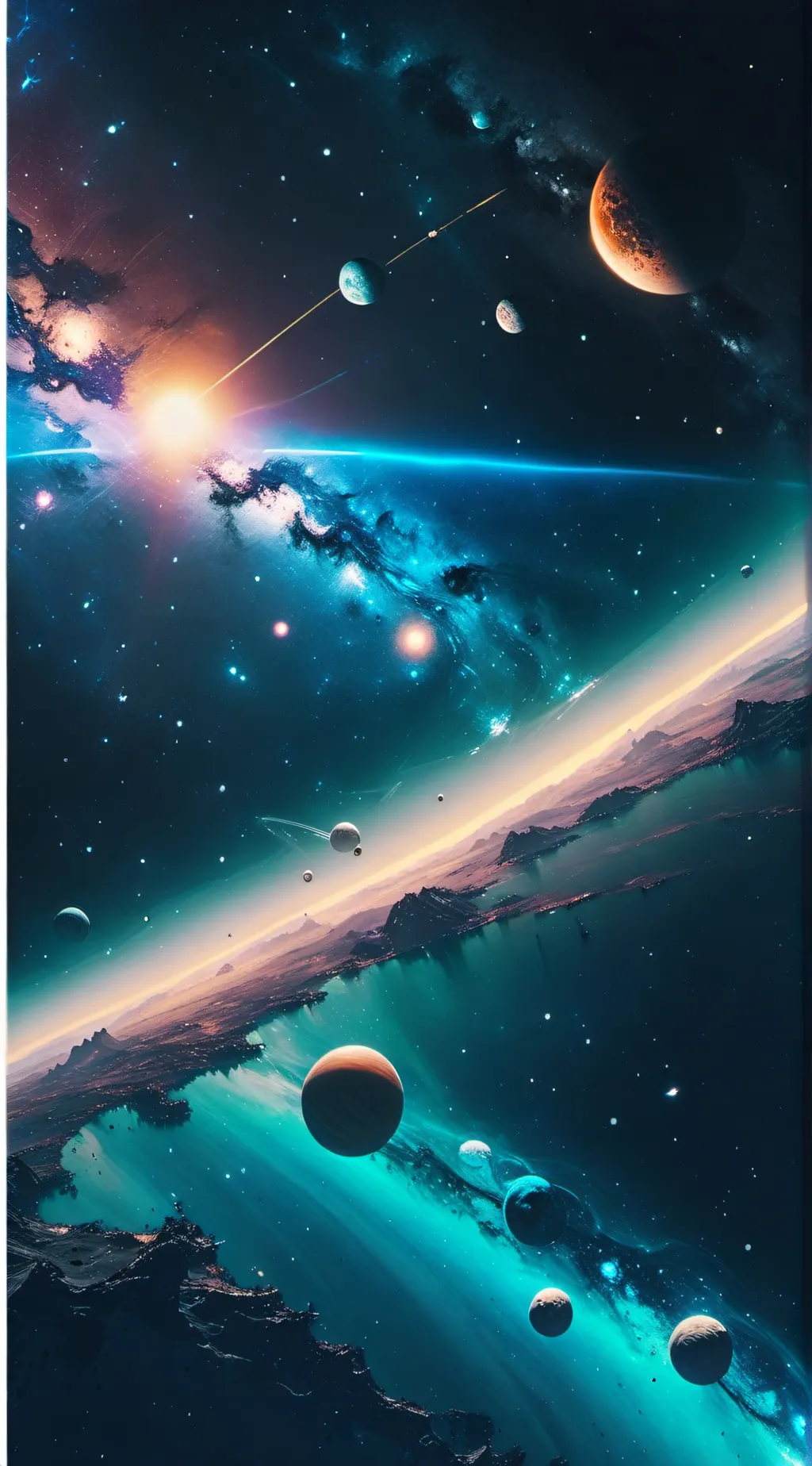 ai character: Solar balls 🩶￼ background