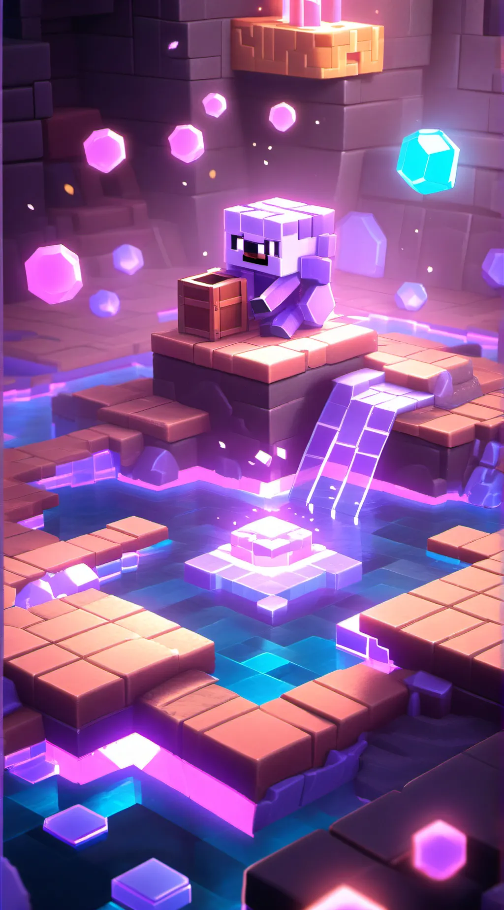 ai character: Minecraft background