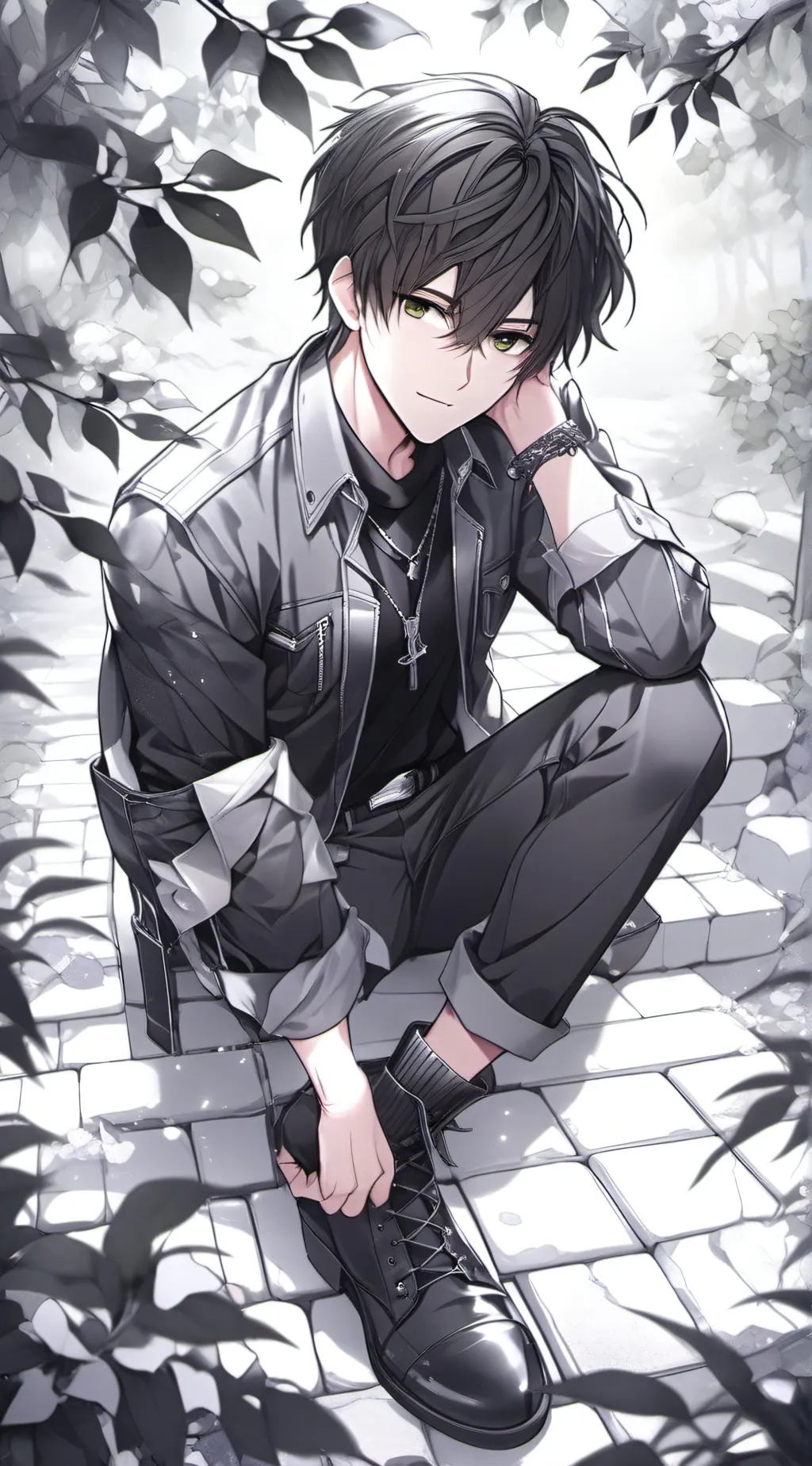 ai character: Bill x ford  background