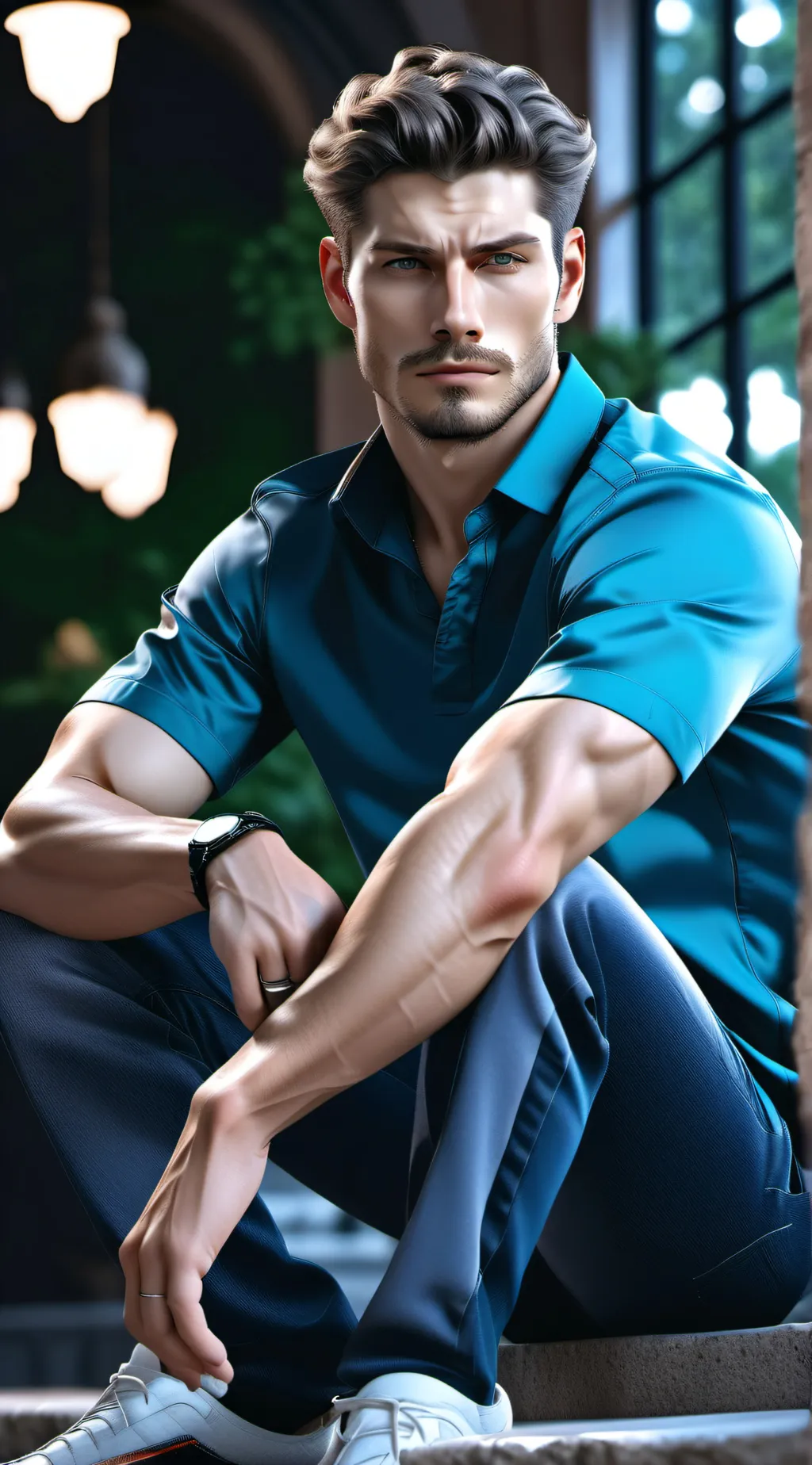 ai character: Alexander Black background