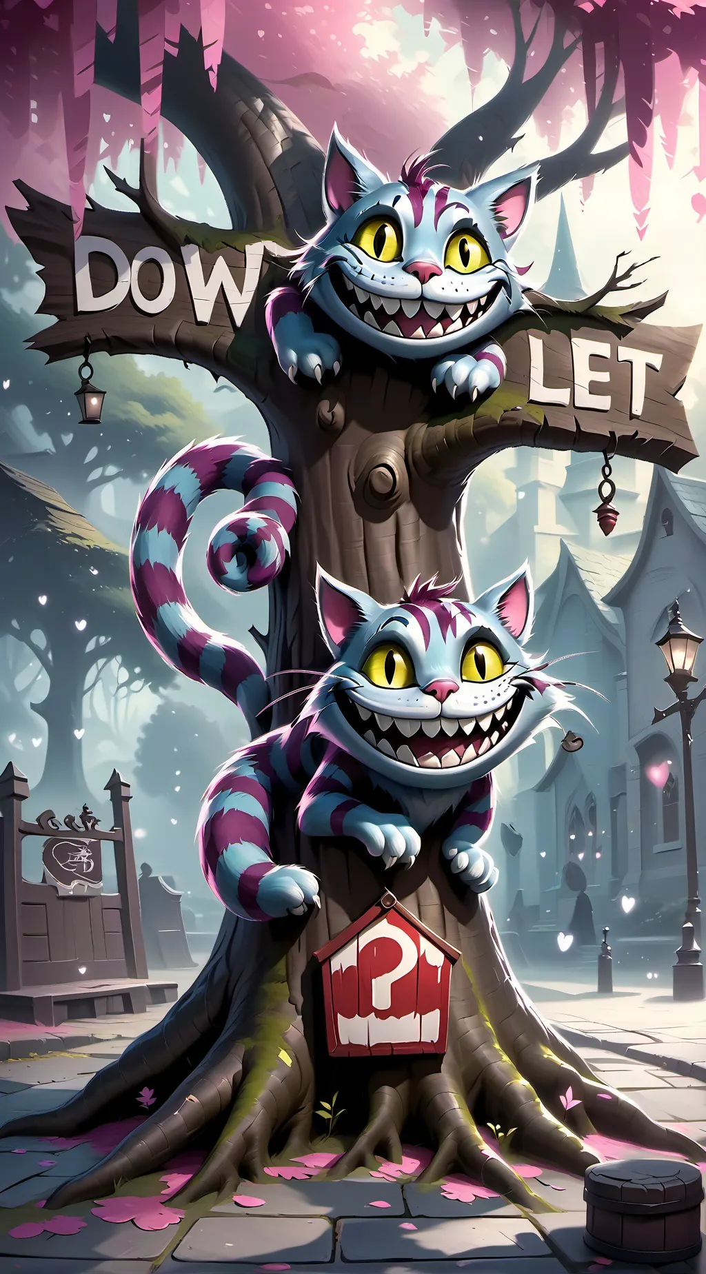ai character: cheshire cat background