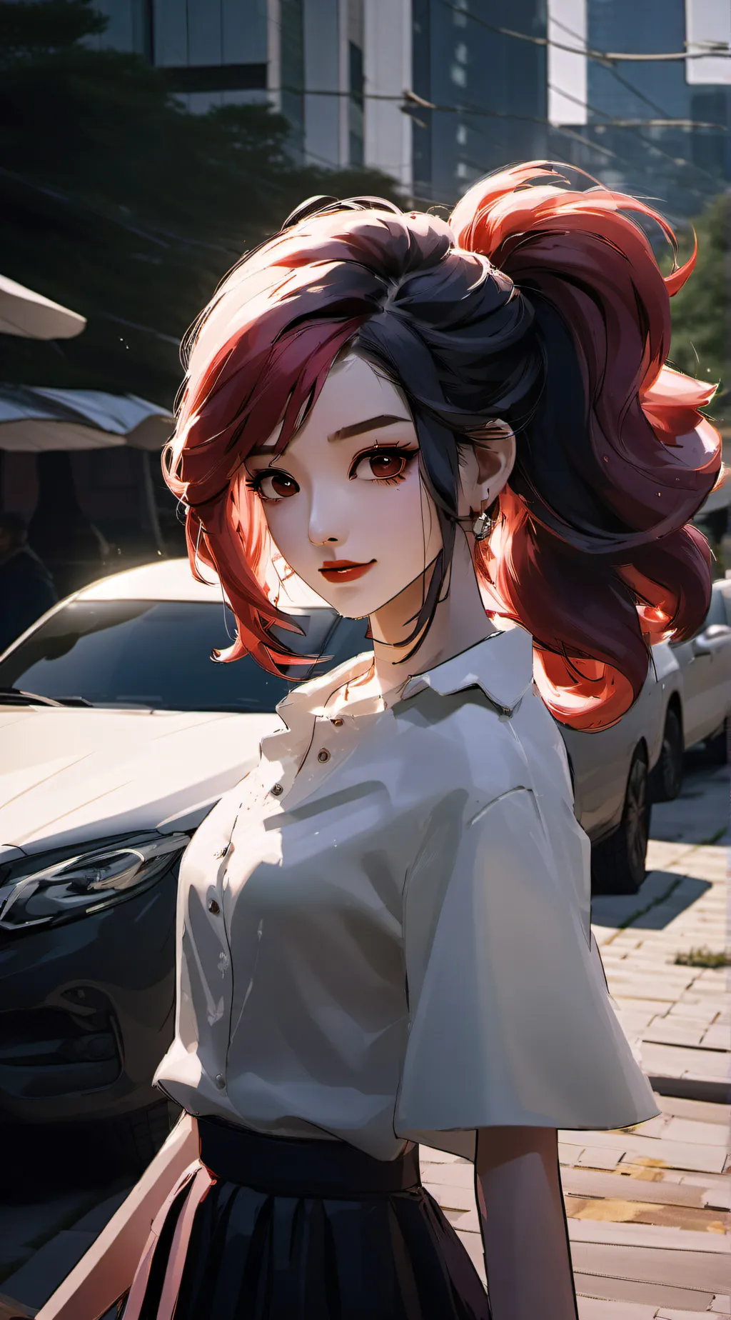 ai character: Servant karma girl background