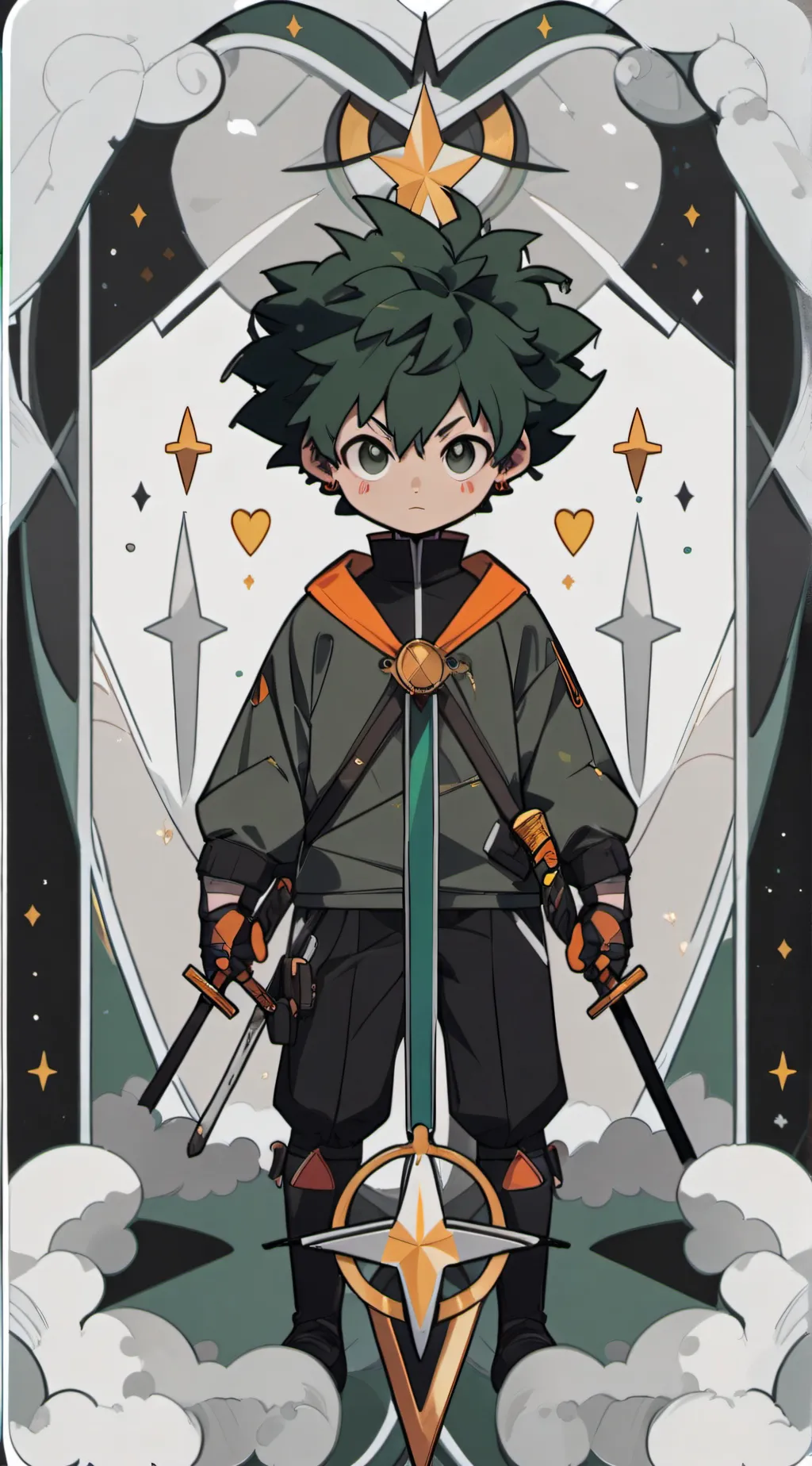 ai character: vigilante deku background