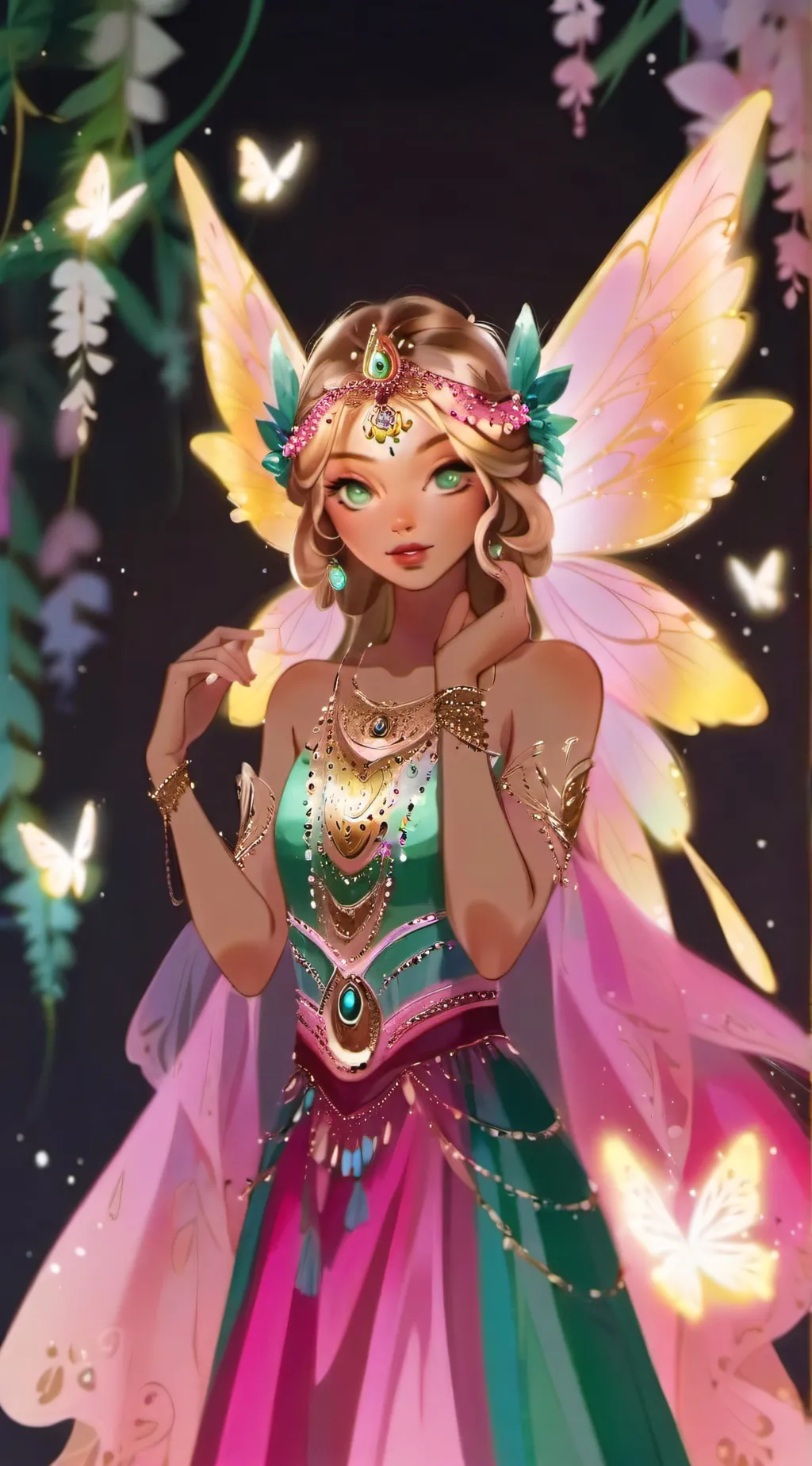ai character: Flora background