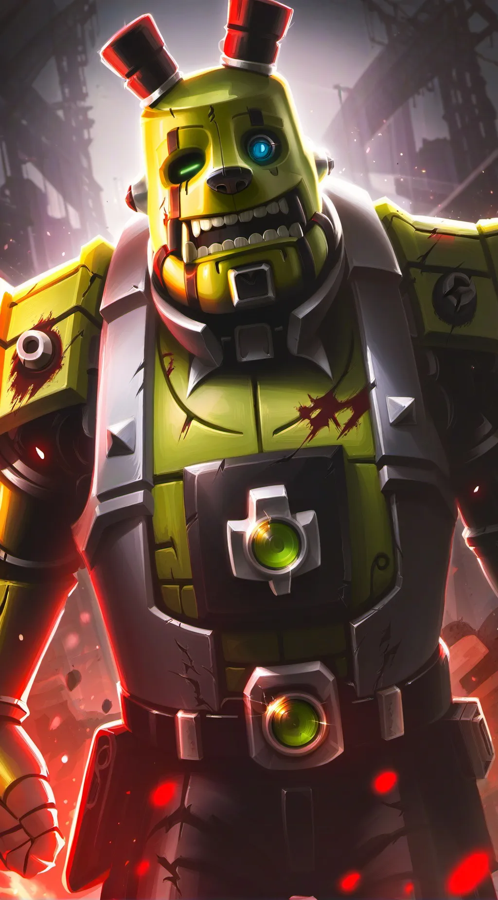 ai character: Mega robot 3008 background