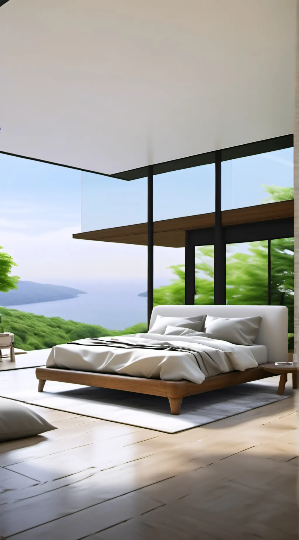 ai character: Bed background