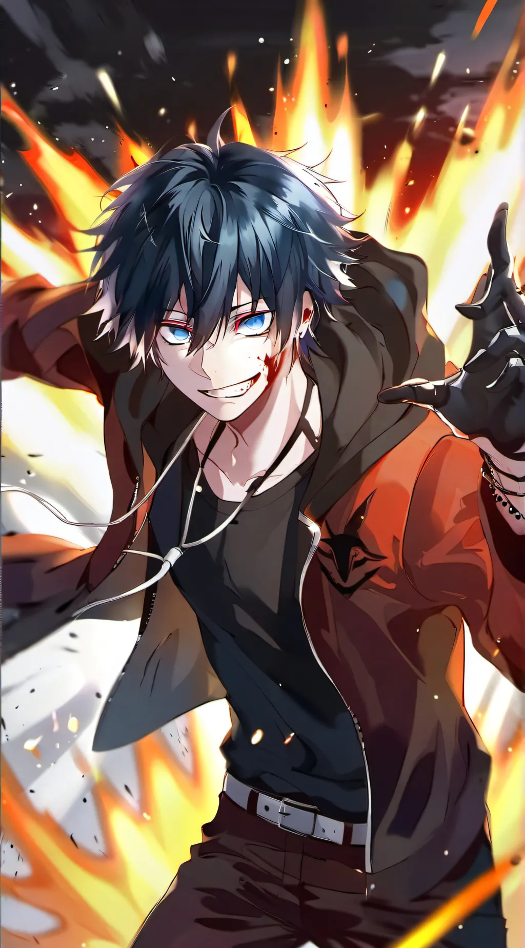 ai character: Dabi  background
