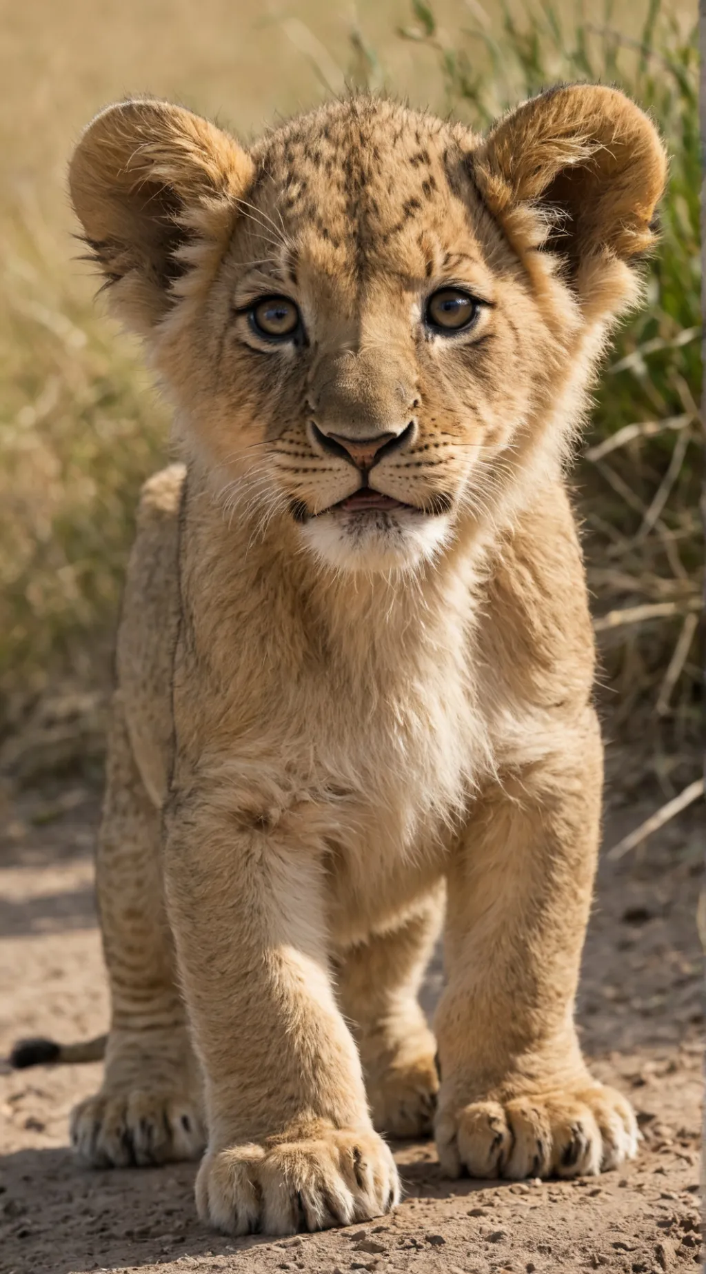 ai character: Lion cub background