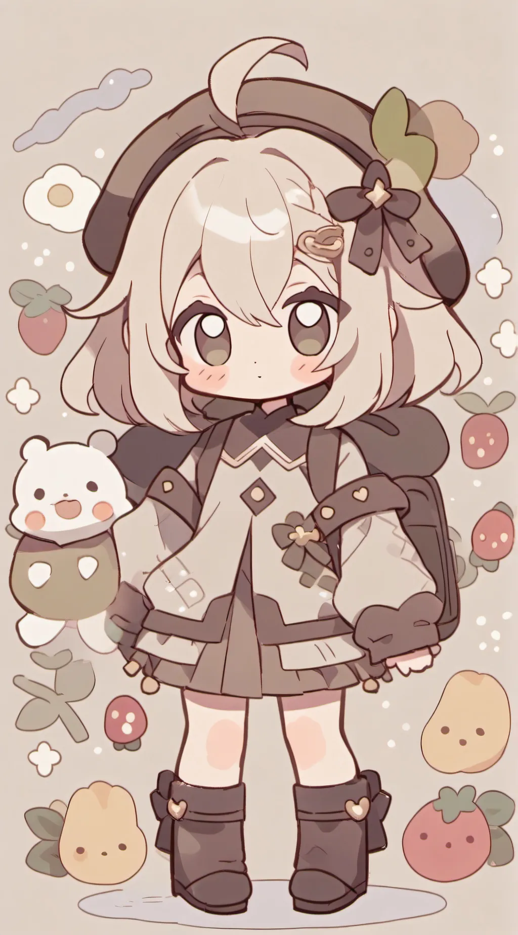 ai character: Snow background