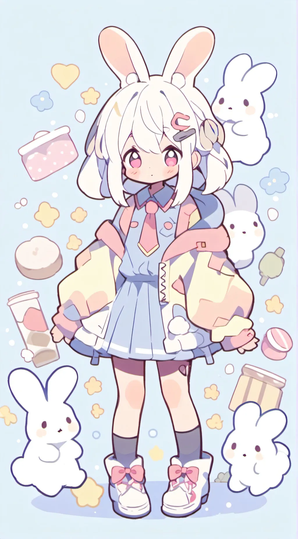 ai character: My little bunny  background