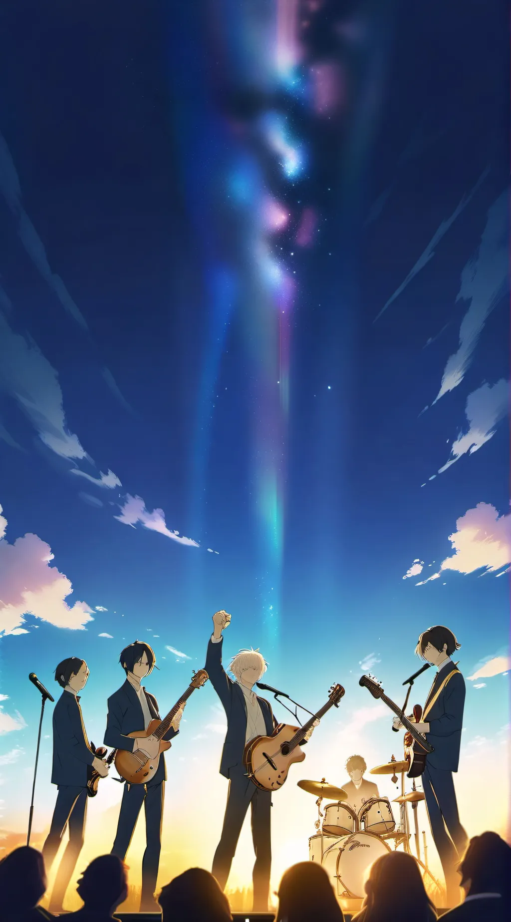 ai character: MHA concert background