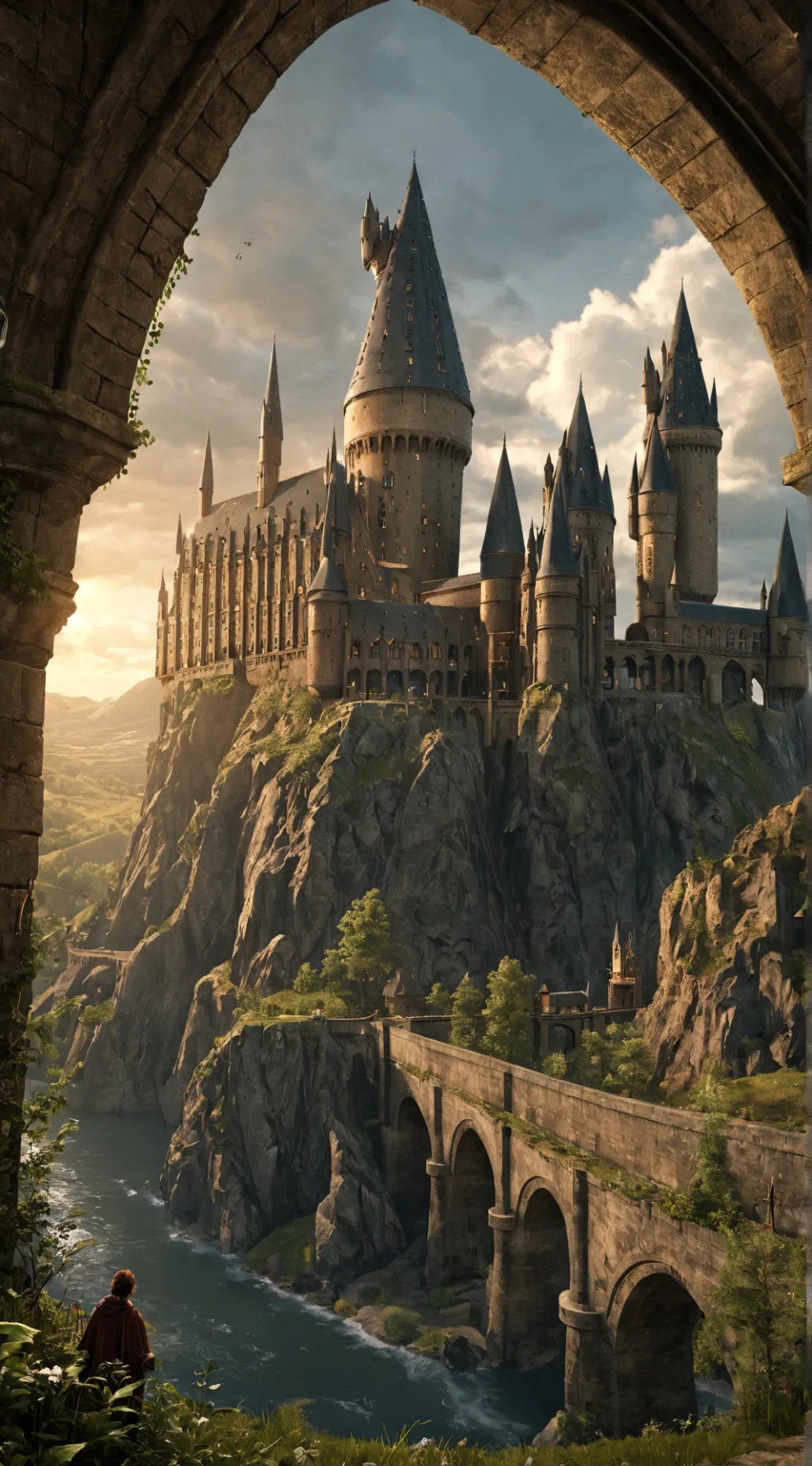 ai character: Hogwarts  background