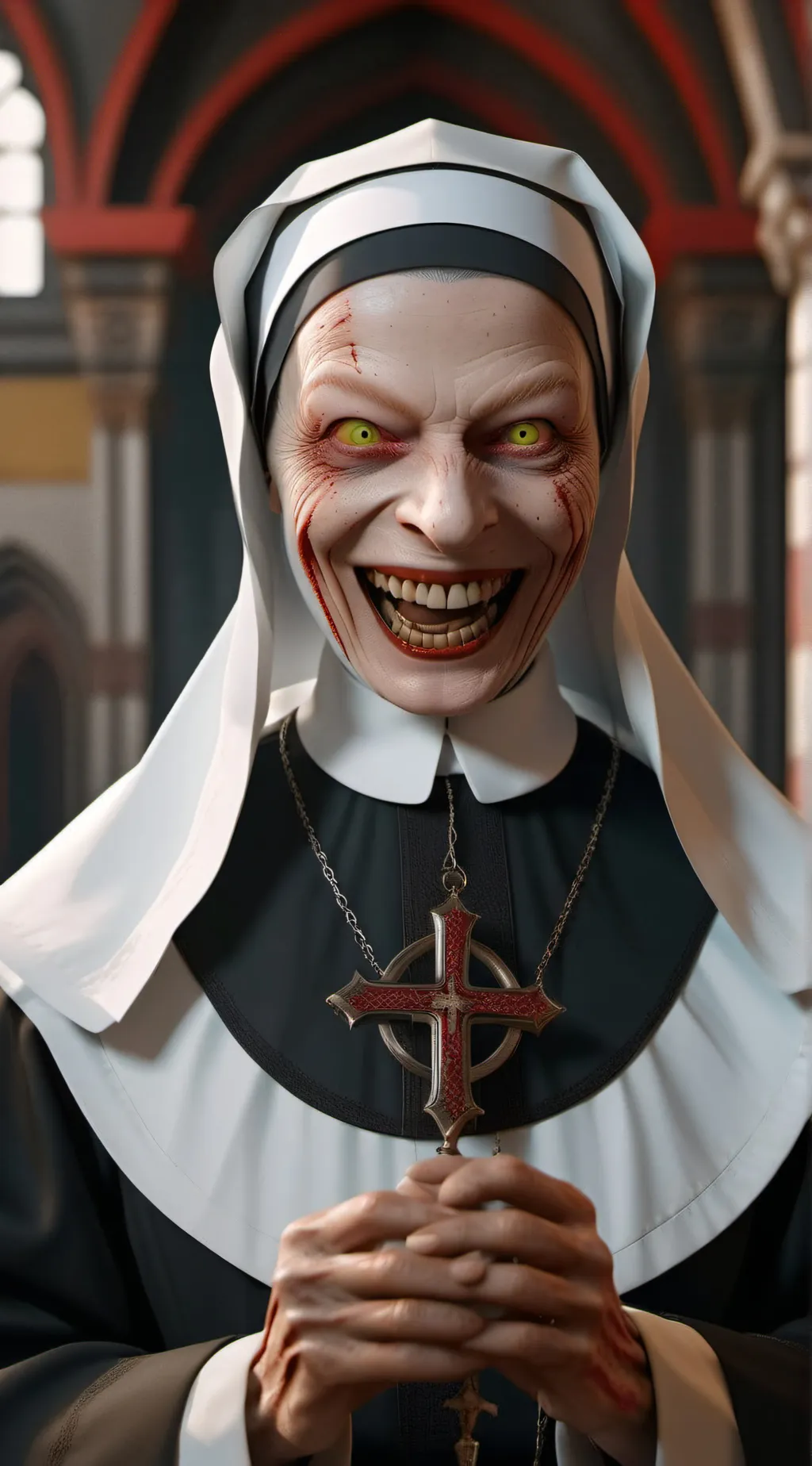 ai character: Mère Thérèsa  background