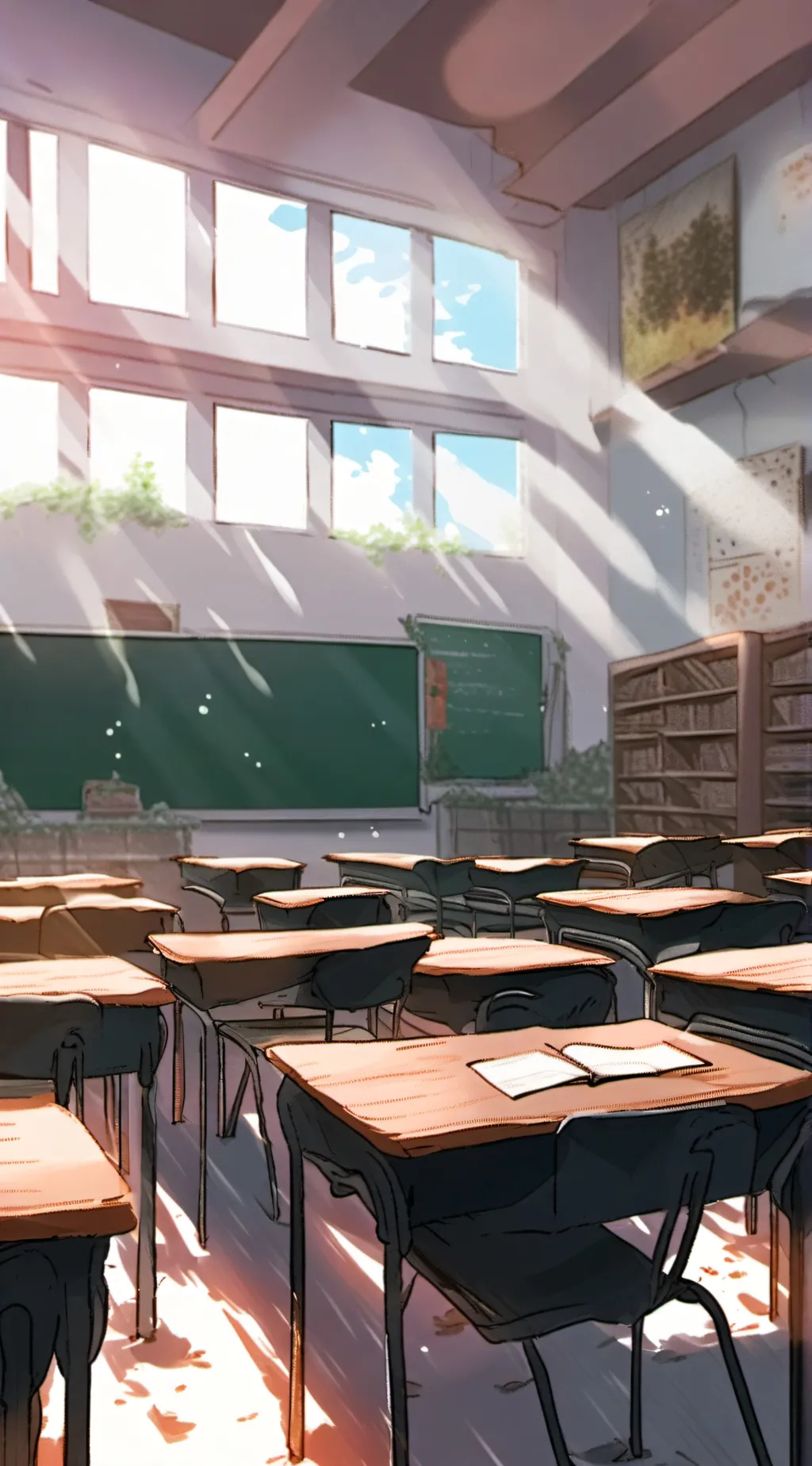 ai character: G&B school  background