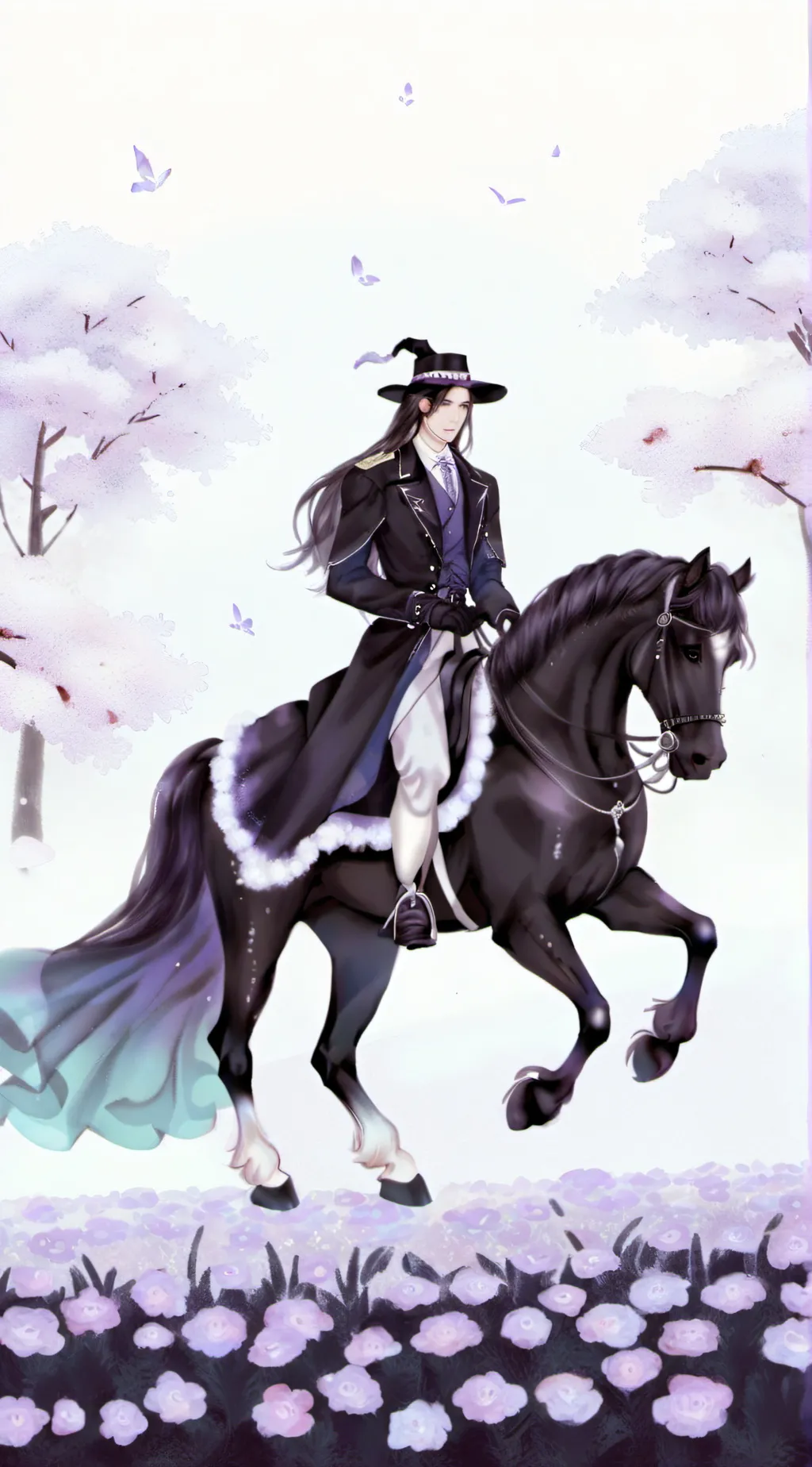 ai character: Lilac background