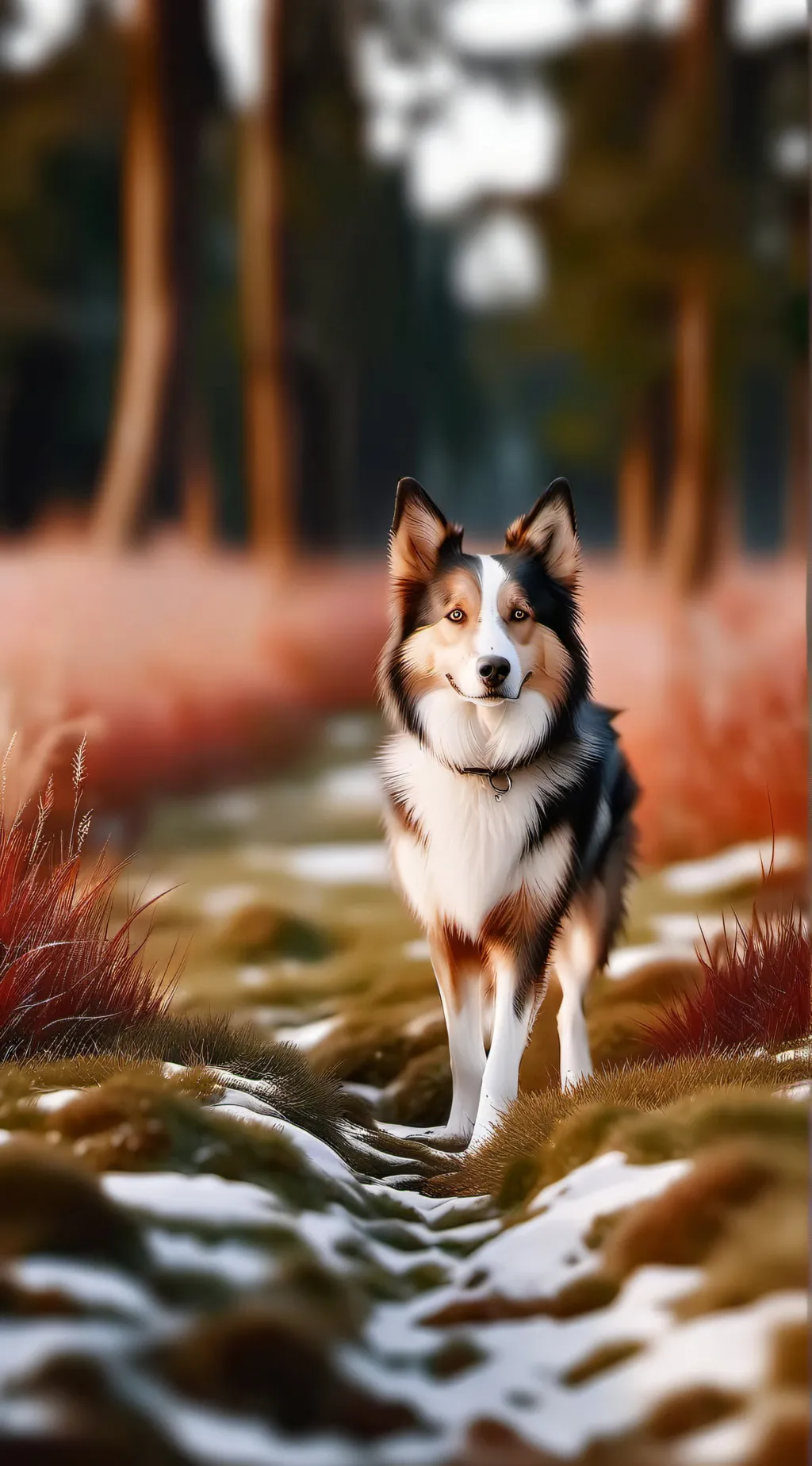 ai character: Red Grass background