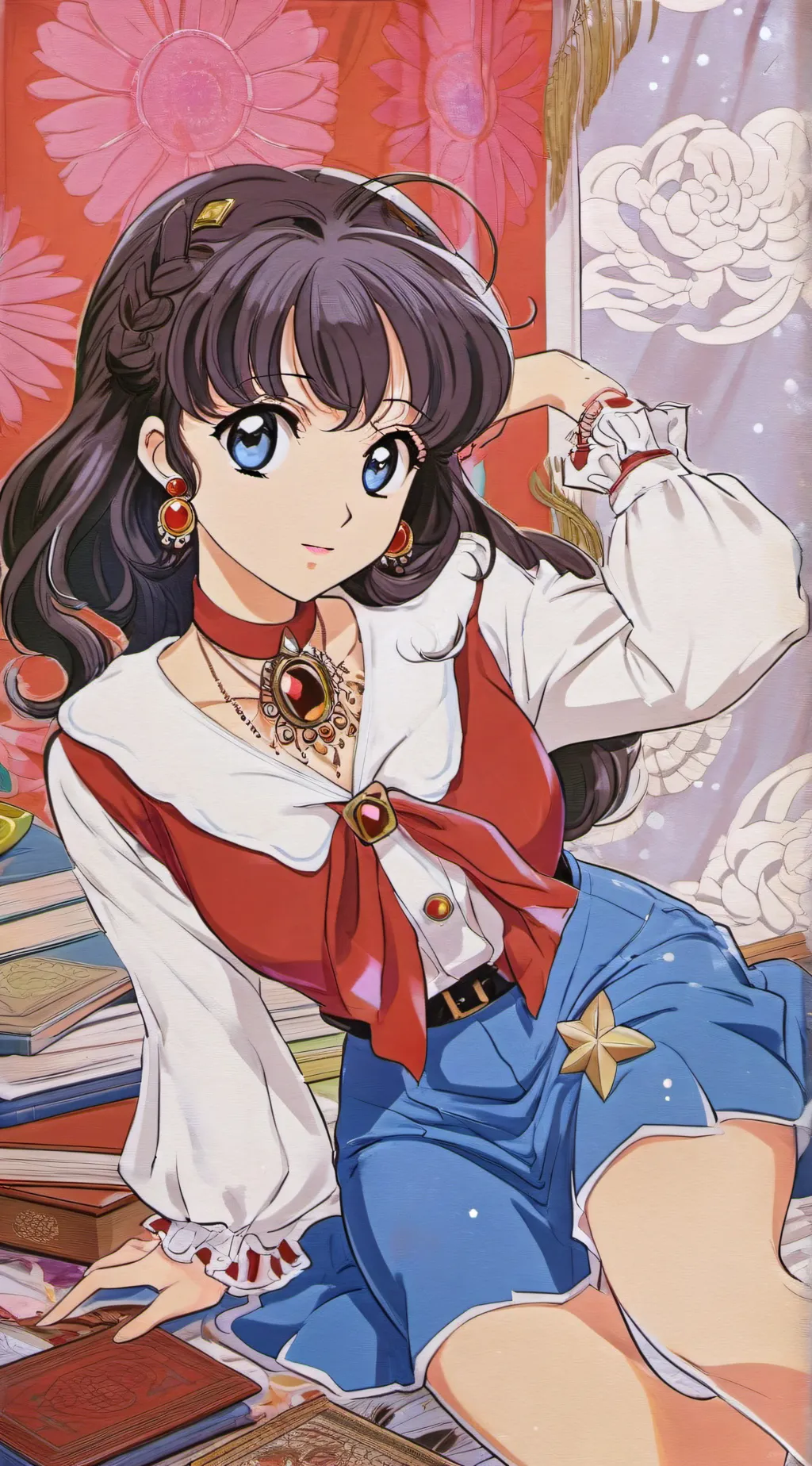 ai character: showa background