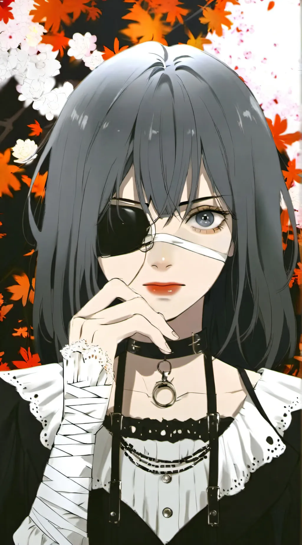 ai character: Ginny and sakura background