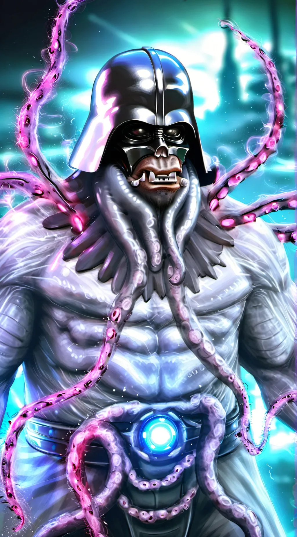 ai character: Cthulhu Vader Kong background