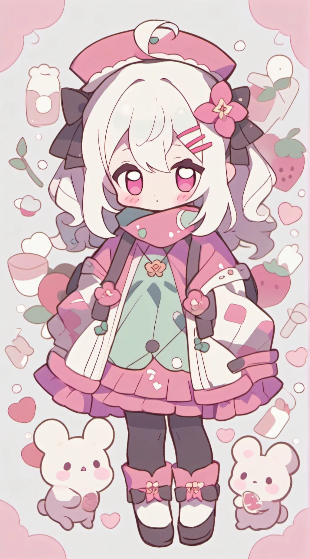 ai character: Newborn cat background