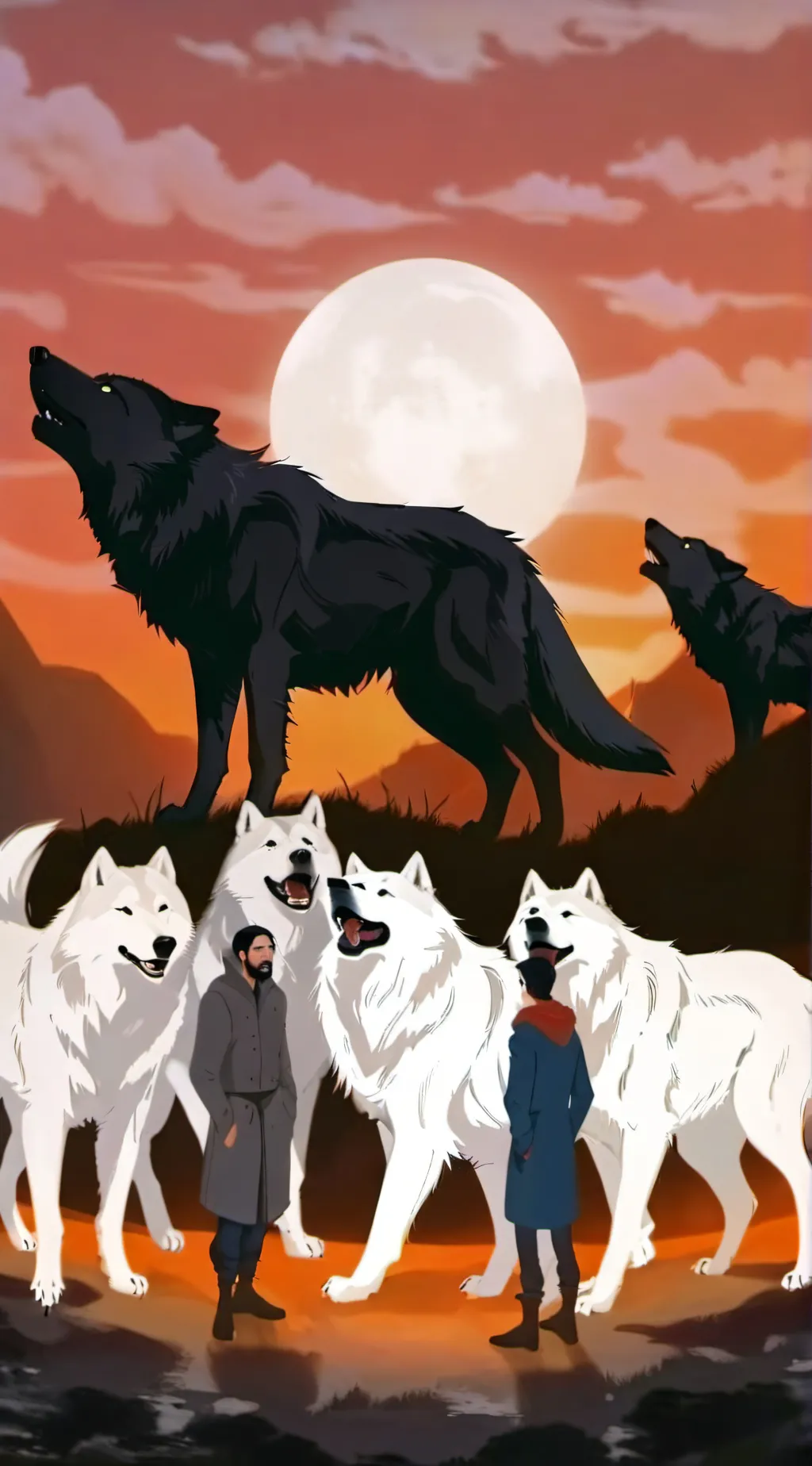 ai character: MHA WOLF PACK background