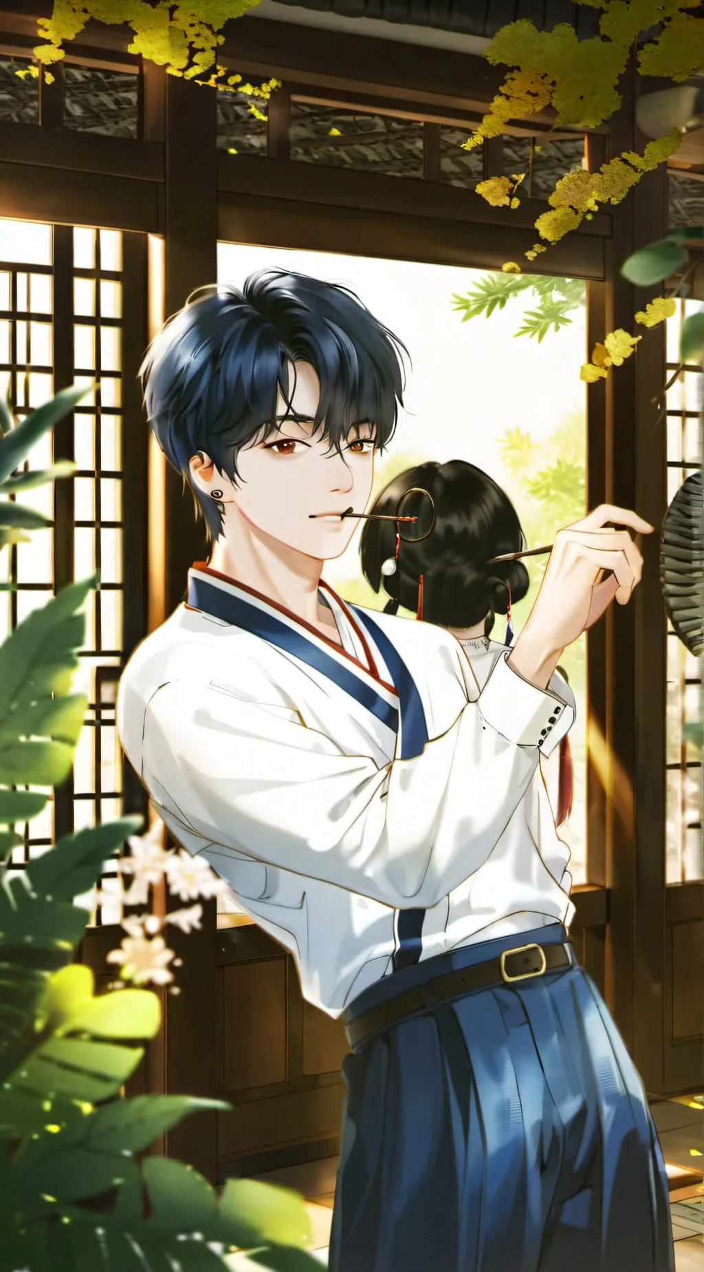 ai character: ENHYPEN  background