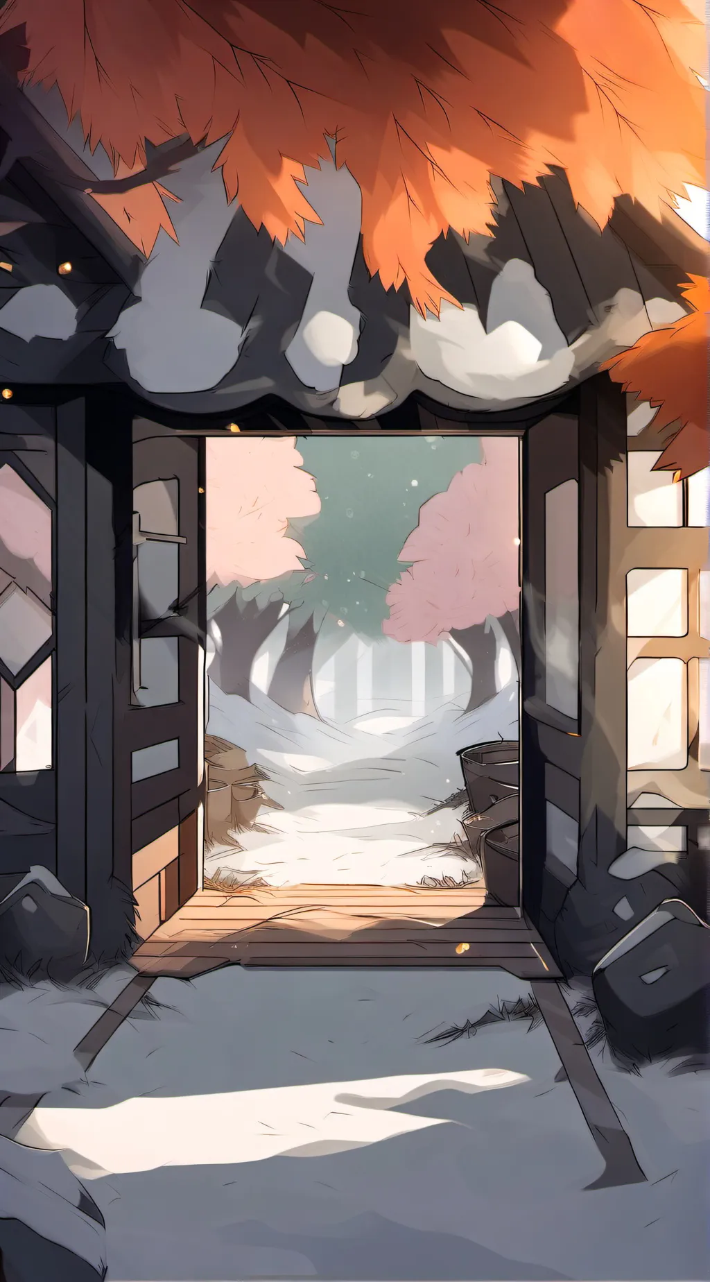 ai character: winter background