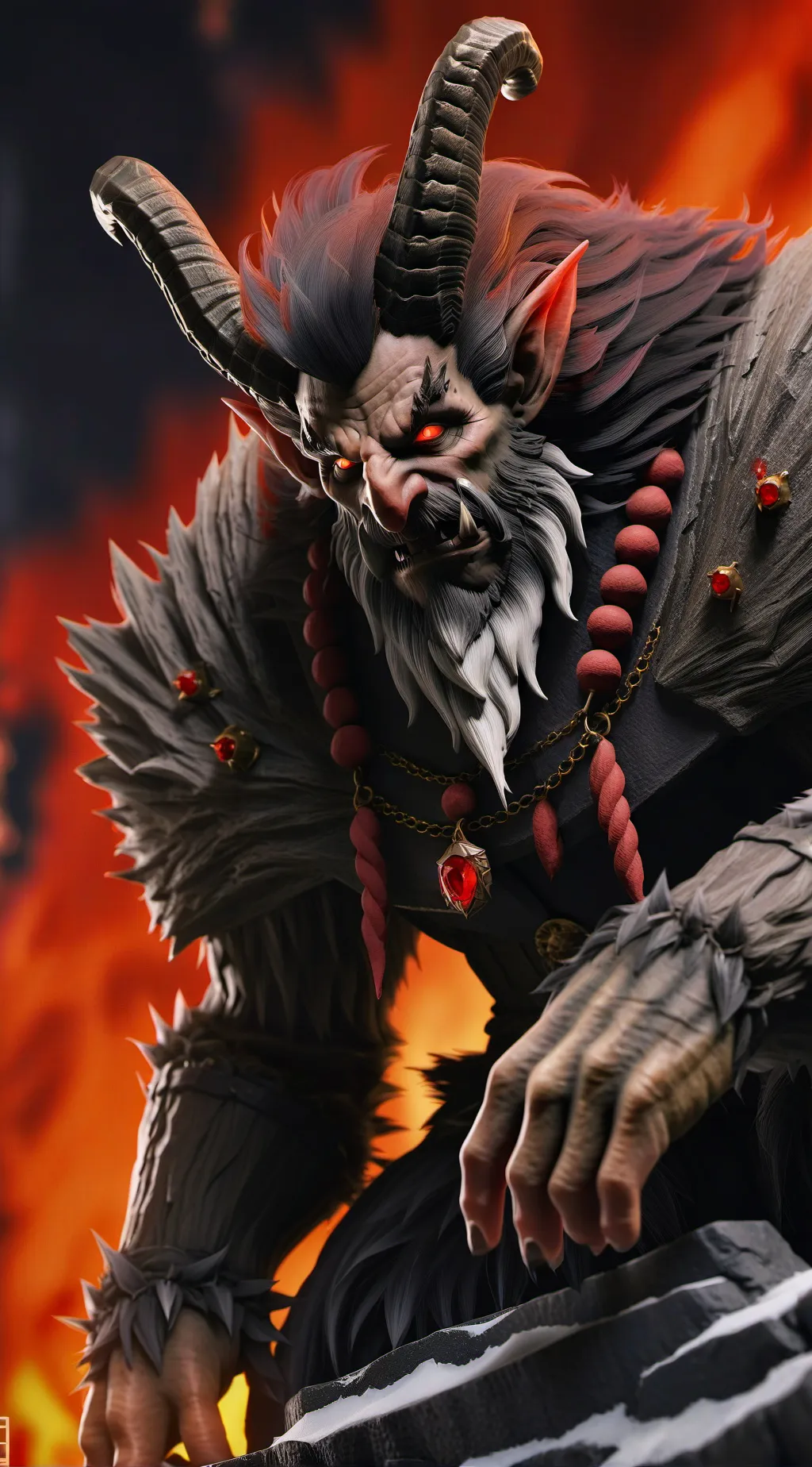 ai character: gruss von krampus! background