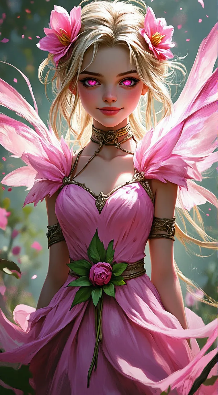 ai character: Blossom (fairy) background