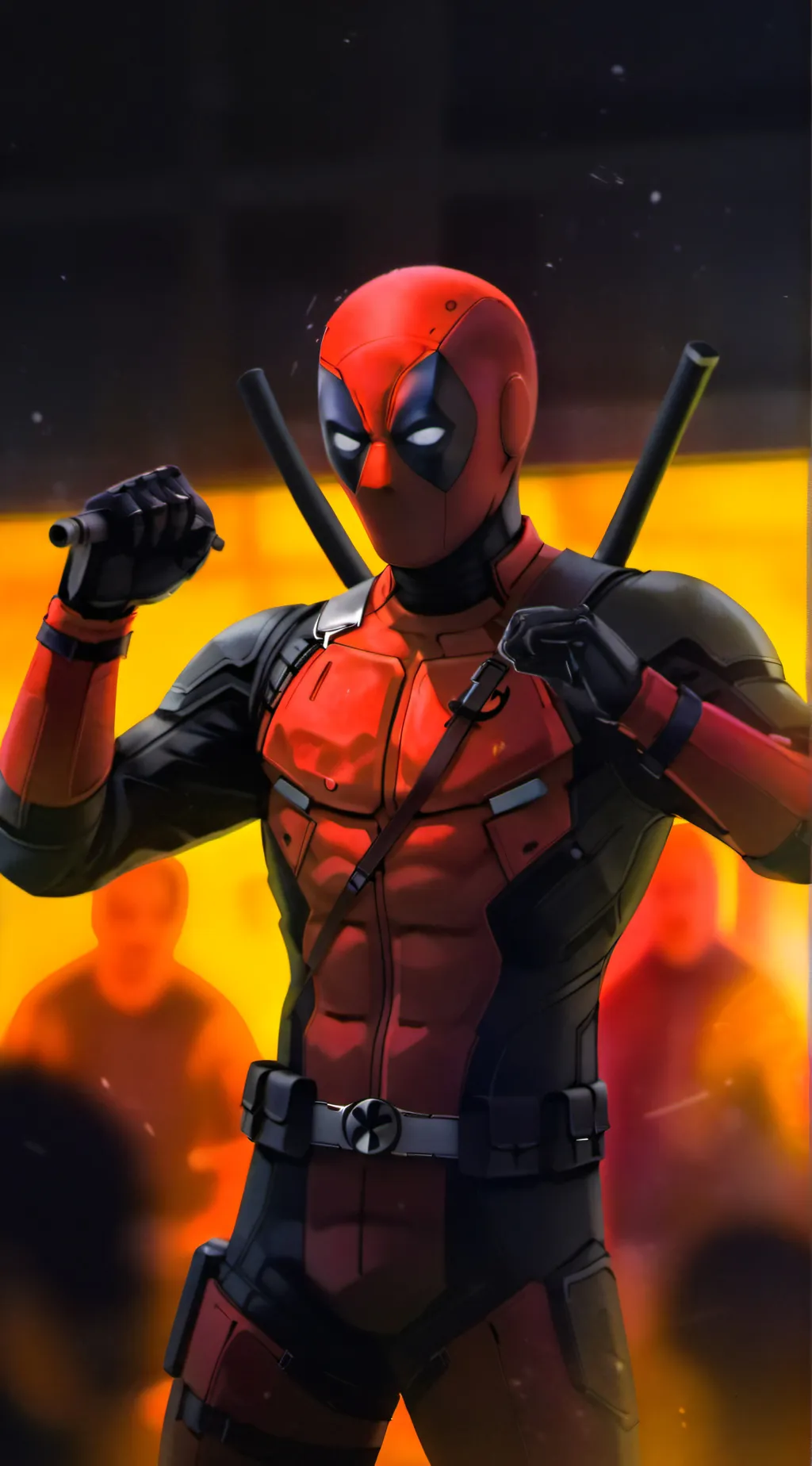 ai character: Deadpool. background