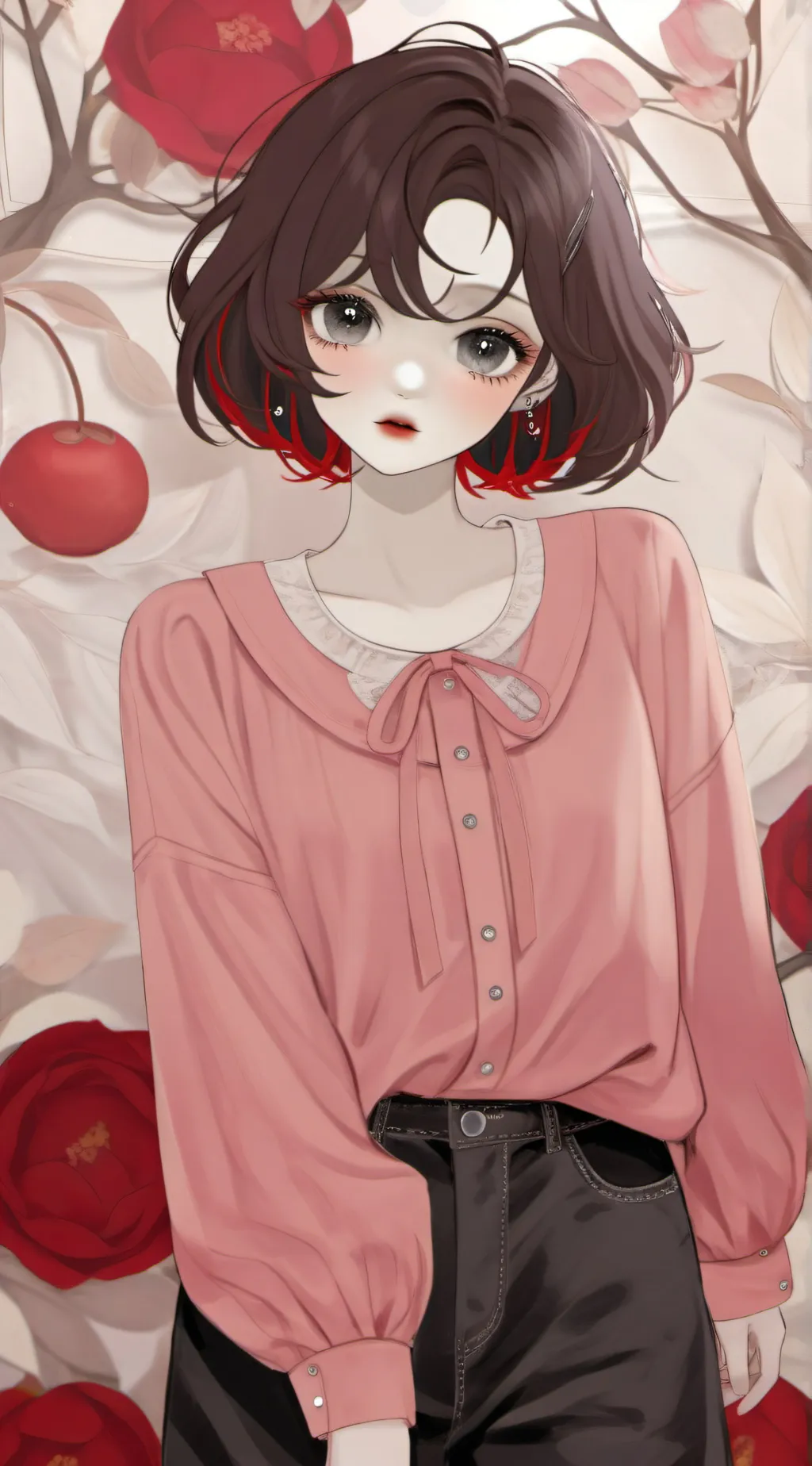ai character: rose background