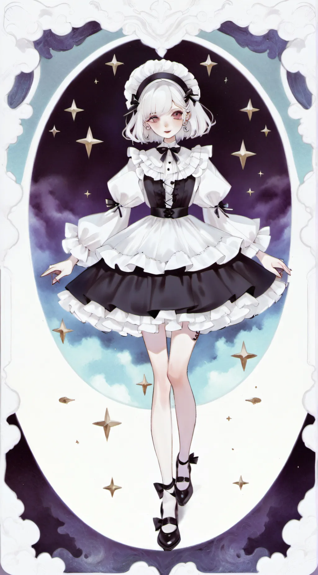 ai character: miss circle background