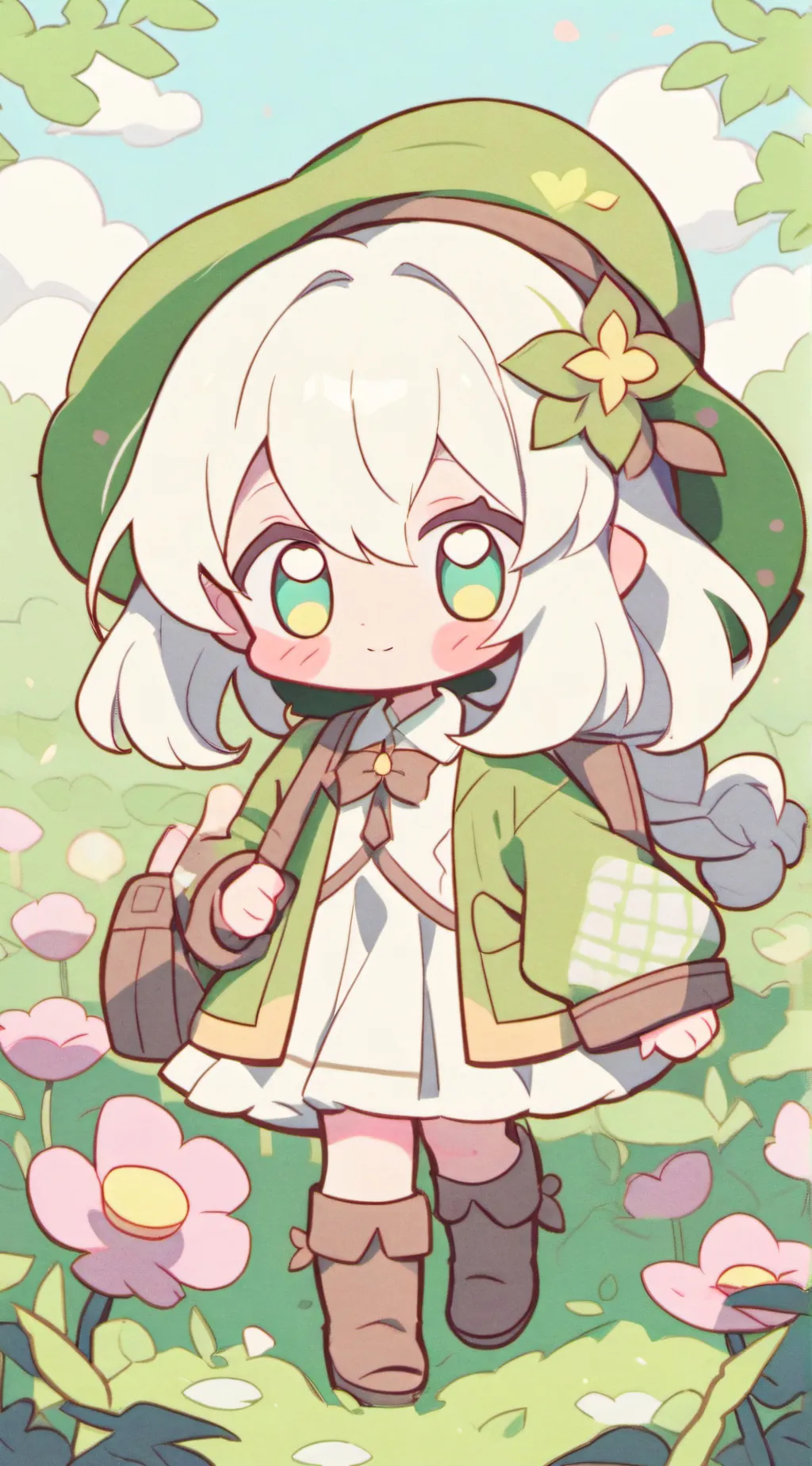 ai character: Smiling critters background