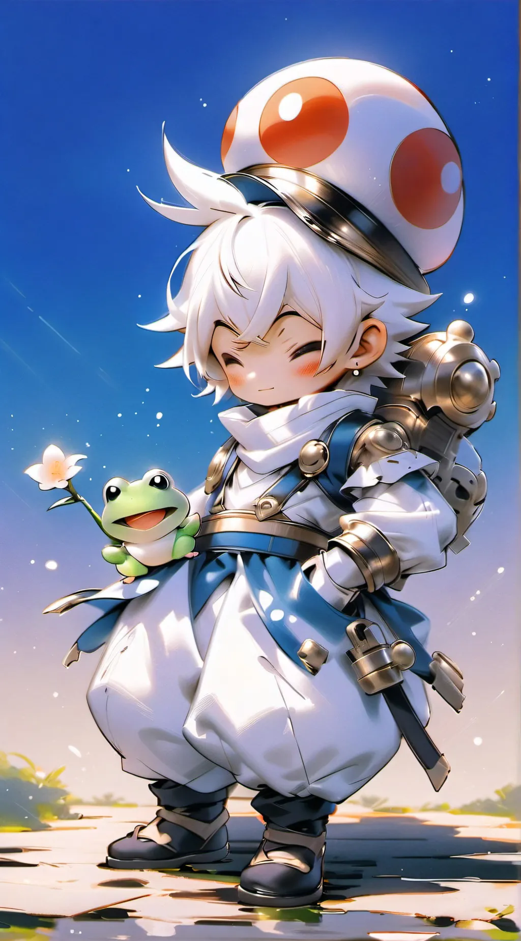 ai character: SUPER MARIO  TOAD! background