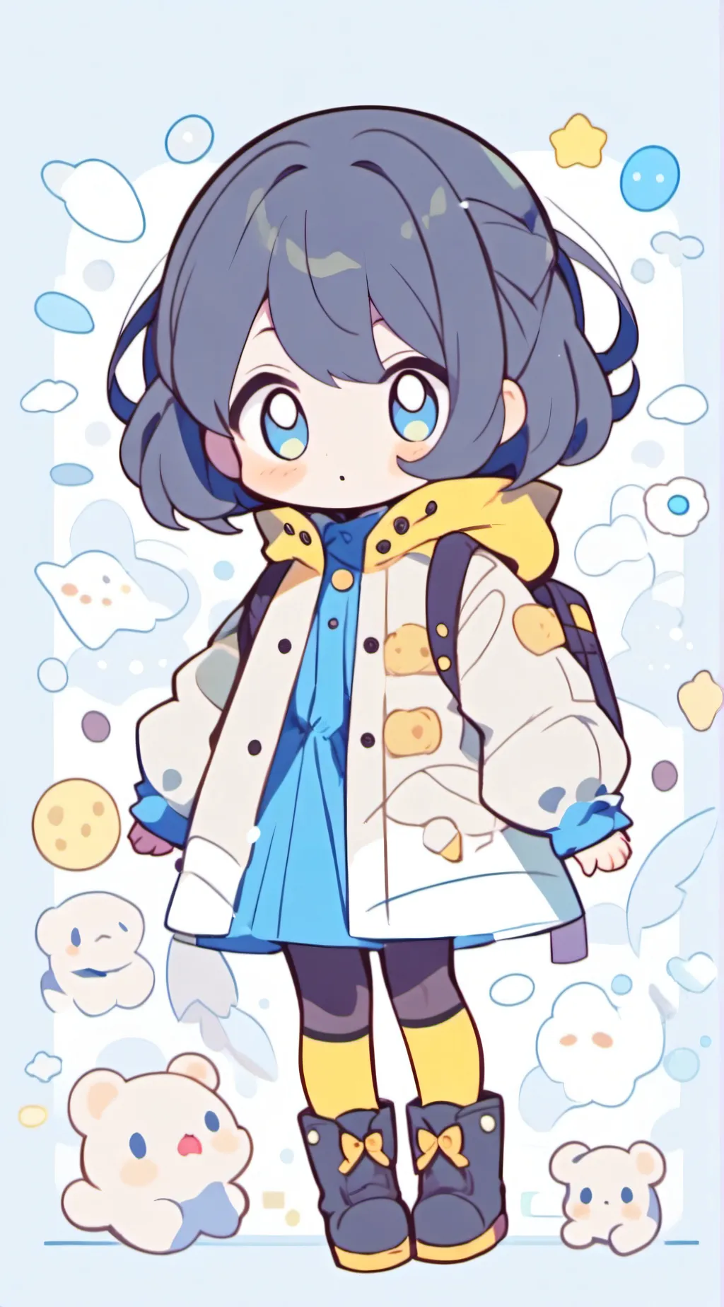 ai character: coraline  background