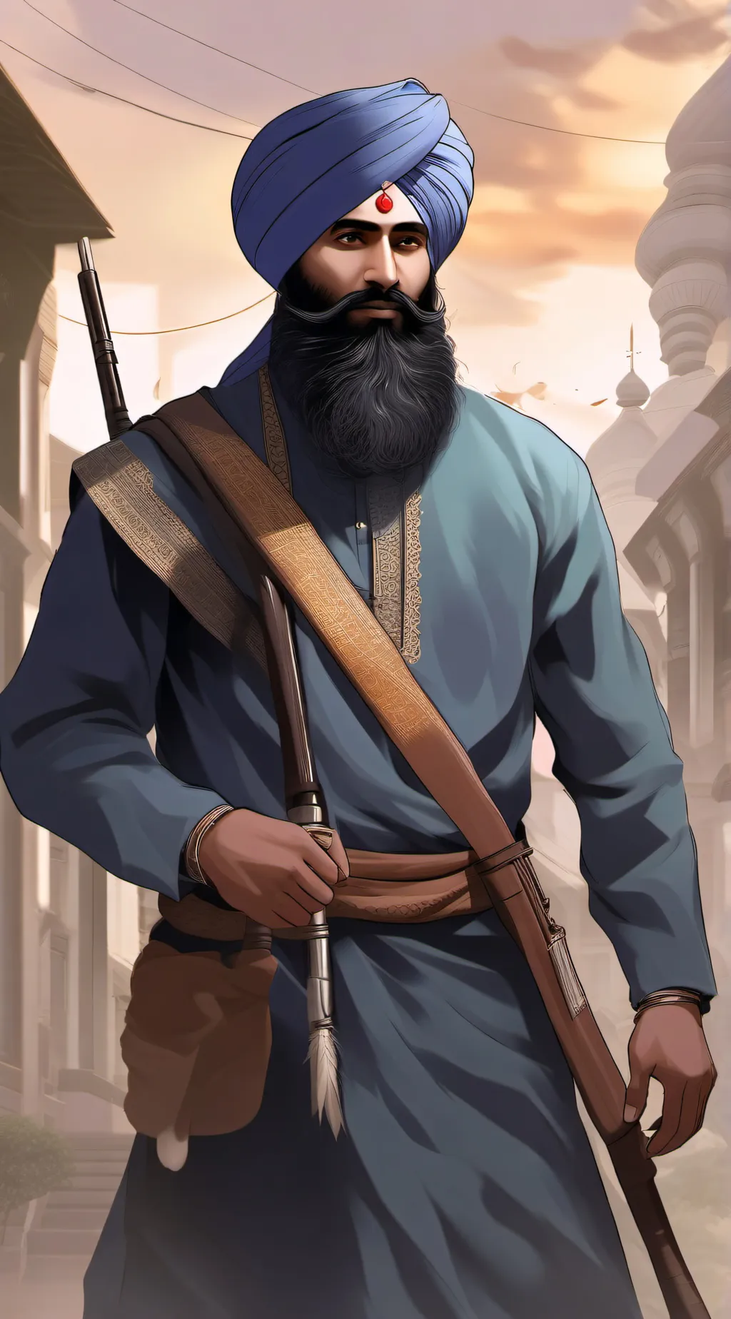 ai character: Nihang singh background