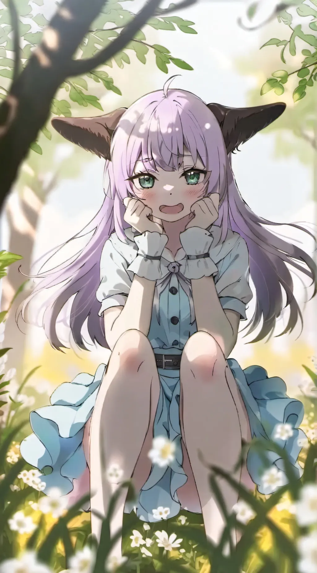 ai character: niña tiene  background