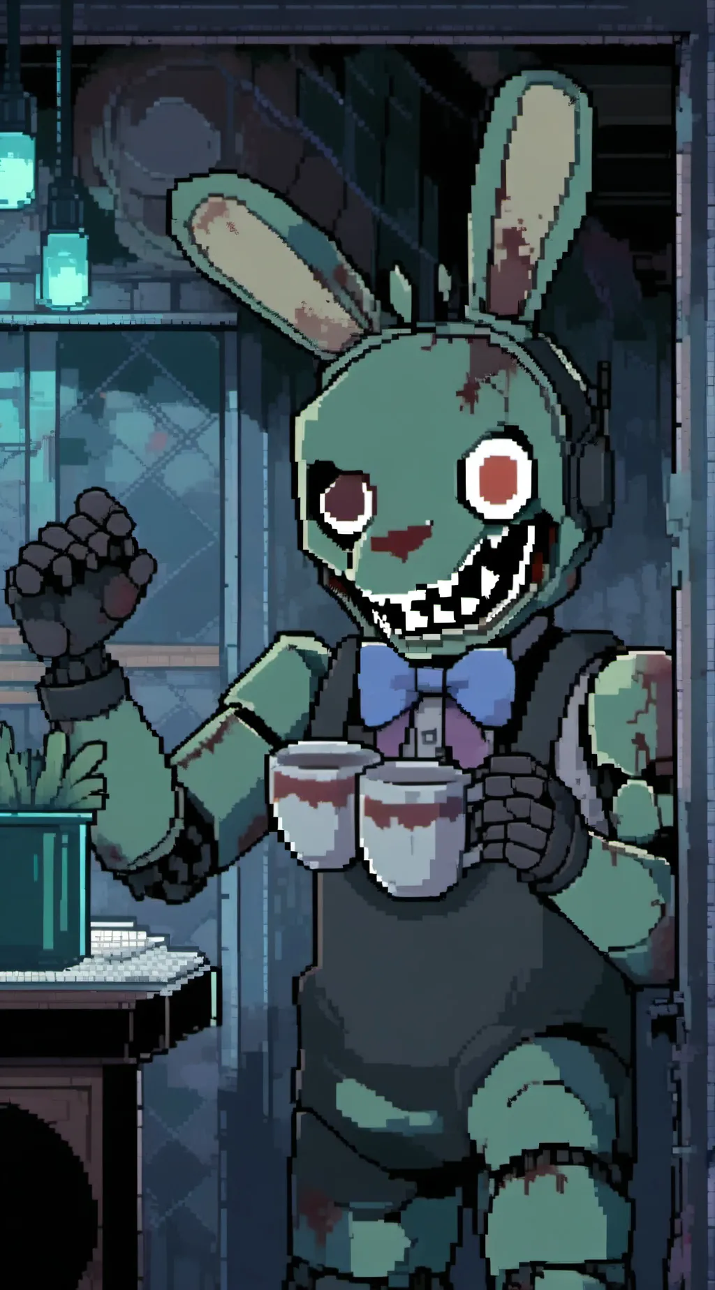 ai character: Spring trap background