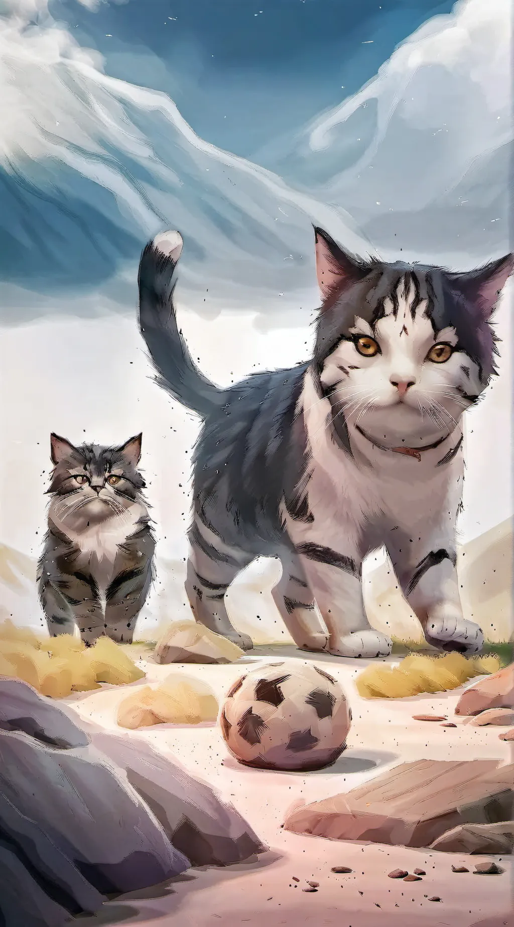 ai character: careless cat 4 background