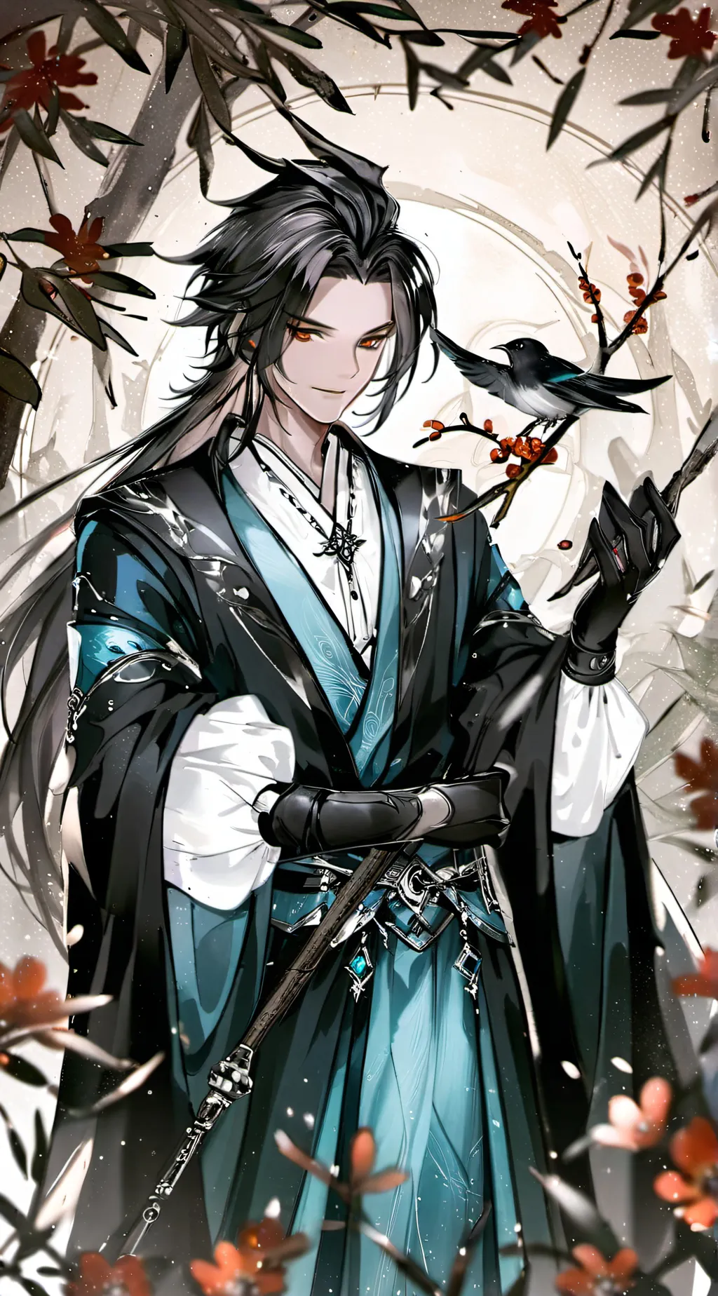 ai character: demon Slayer  background